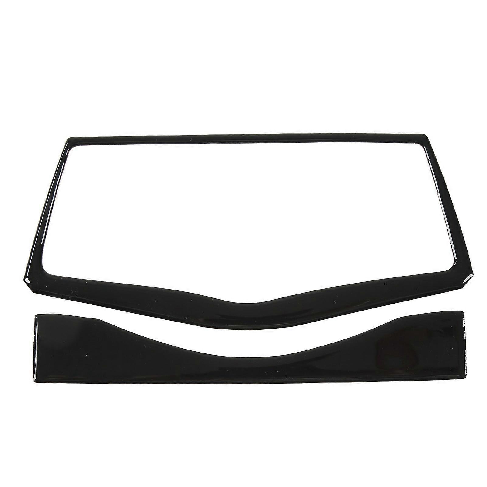 Radio Screen Cover Trim Piano Black Rounded Edges Rust Proof Lightweight Fit For 370Z Z34 2009 – Present