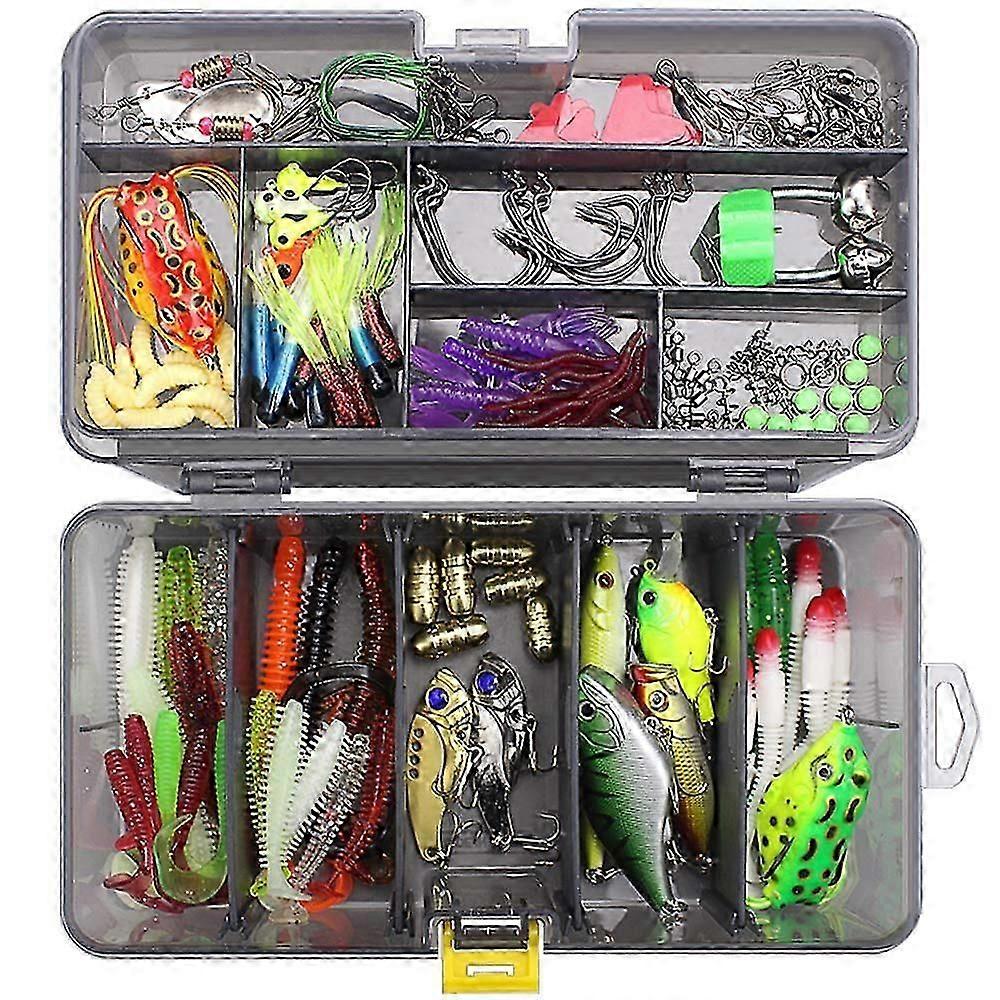 168-teiliges Angelköder-Set - Spinner Angelset Künstliche Köder für verschiedene Fische