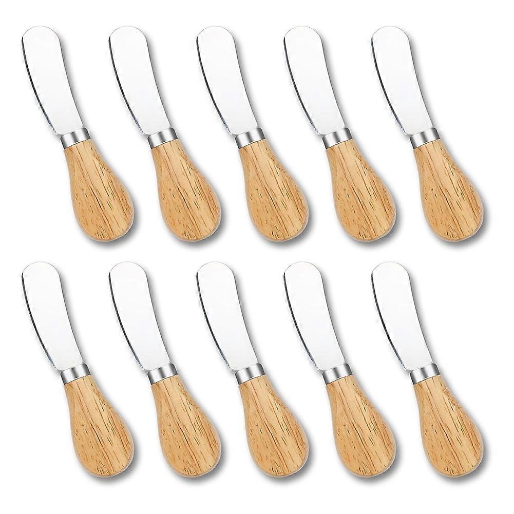 10Pcs Cheese Spreader Knives, Stainless Steel Cheese Knife Set