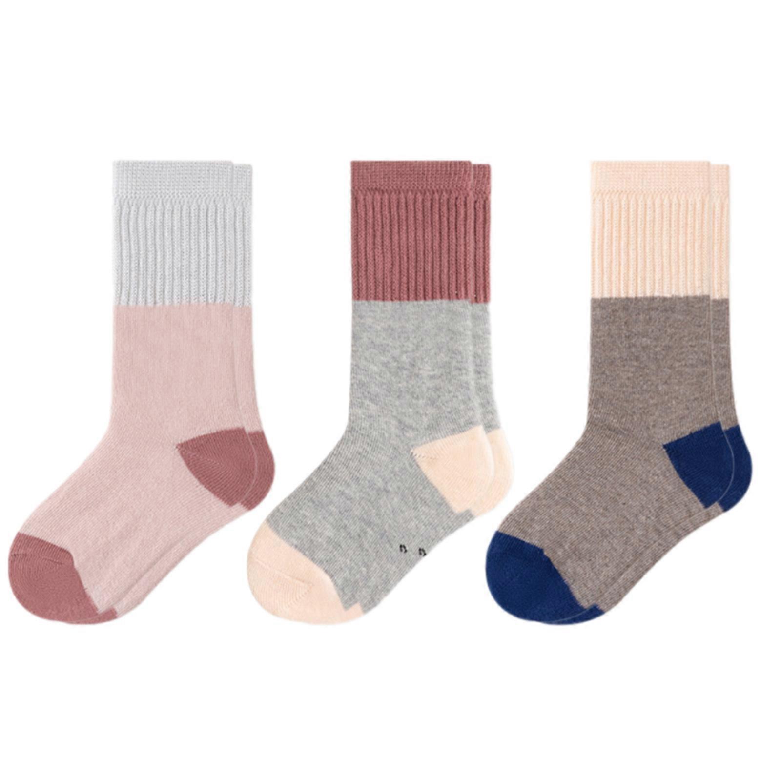3 Çift / takım Bebek Kaymaz Çorap Pamuk Diz Boyu Çorap Bebek 0-5Y Rahat ve Nefes Alabilir Orta Tüp Çorap Pembe XS