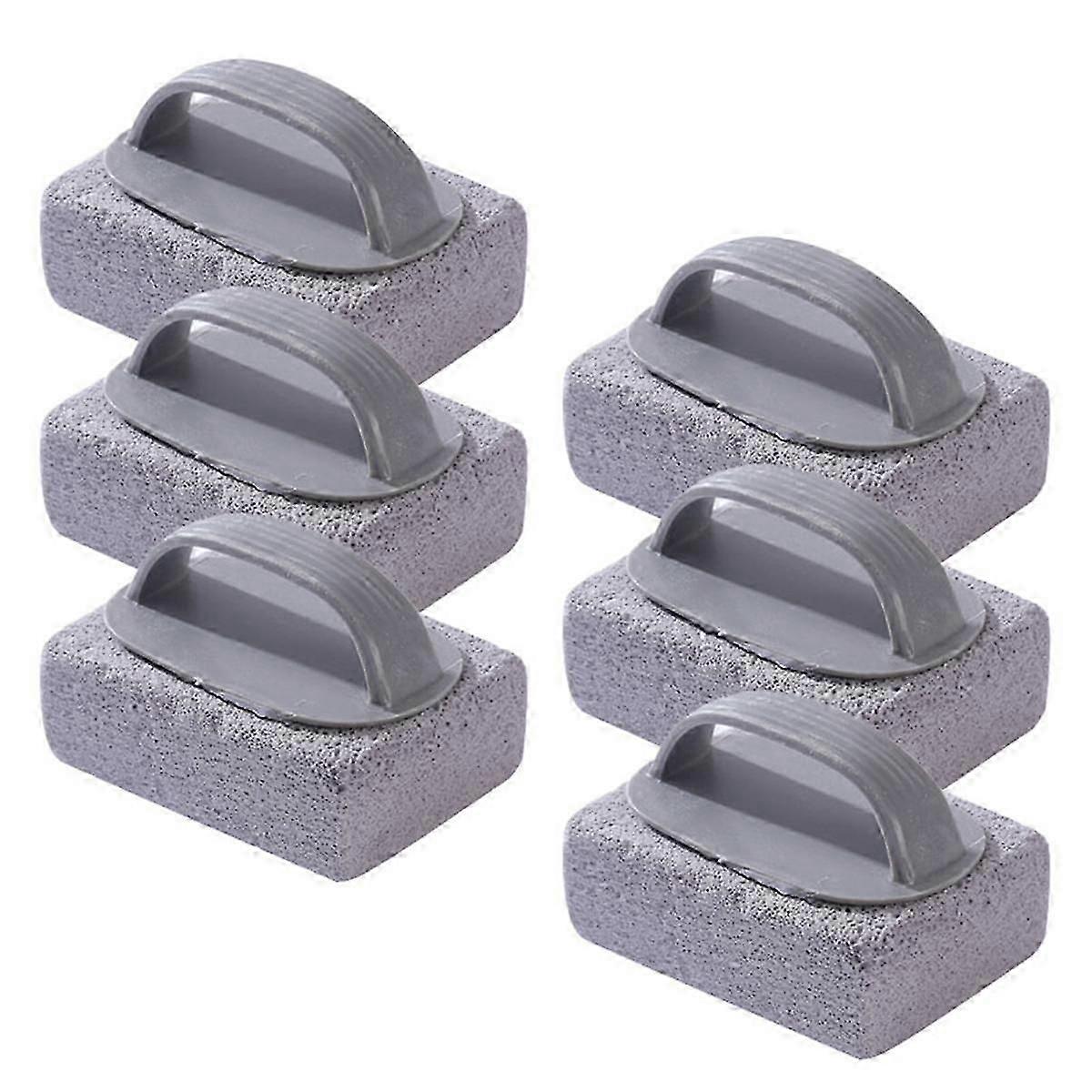 6PCS Pool Clean Block with Handle Swimming Pumice Pool Tile Stone Scrubbing Scouring Stone for Swim