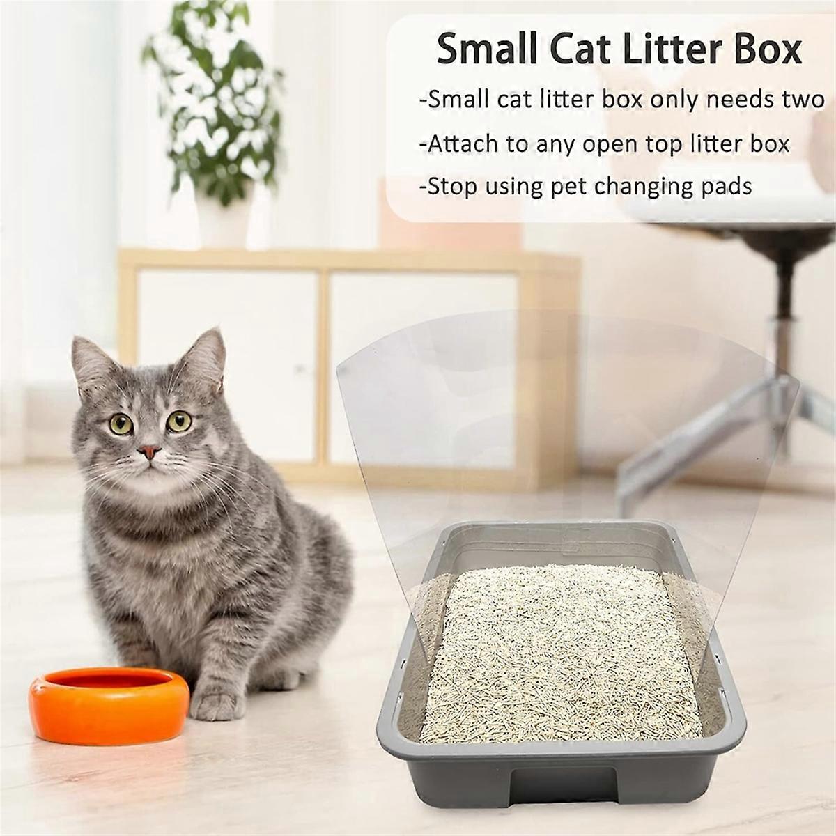 Cat Litter Box Pee Shields, High Sided Litter Box Splash Guard, Seamless Urine Leakage Enclosure for