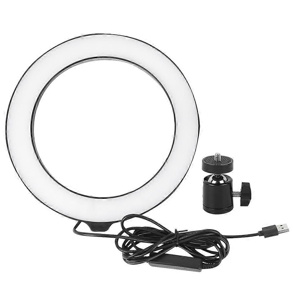 8'' LED Dimmable Ring Light Adjustable Fill Light with Ballhead for Vlog Live Video Studio