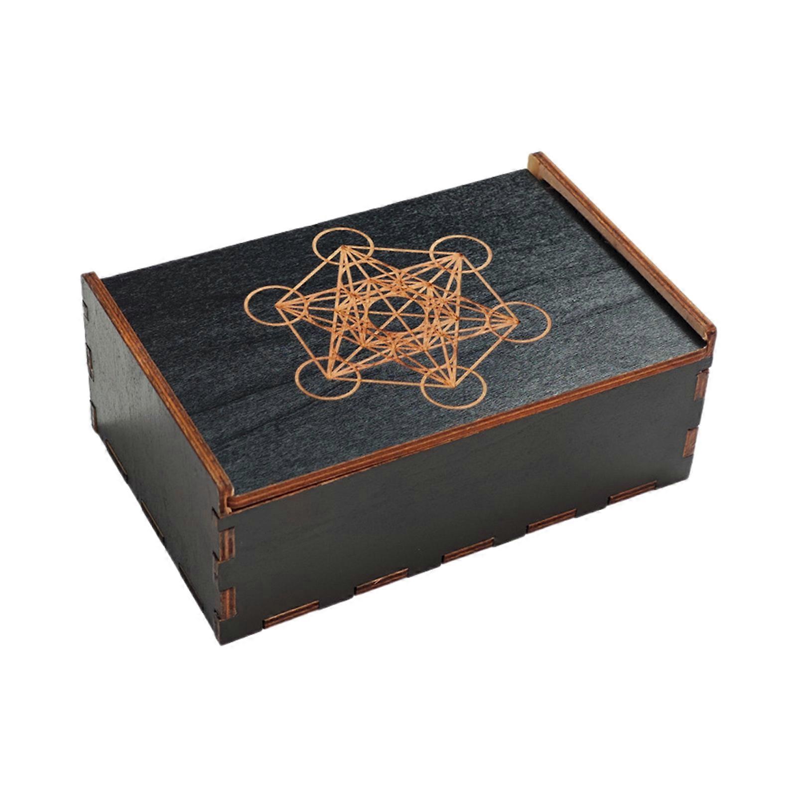 Astrology Trinkets Box Organizers Portable Tarots Cards Storage Box Wood Divination Storage Box Storage Case Enduring Multicolor