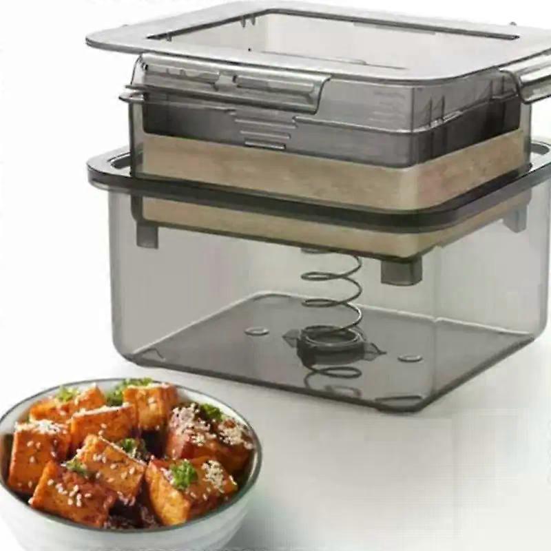 豆腐压榨机 豆腐沥水器 3层豆腐压榨模具 内置排水 除水工具 洗碗机安全 厨房烹饪