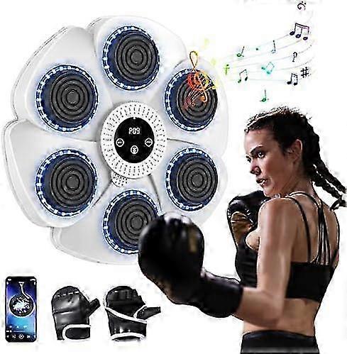 Smart wall-mounted boxing machine with Bluetooth, 9 speeds, countdown mode for adults and children, and boxing gloves