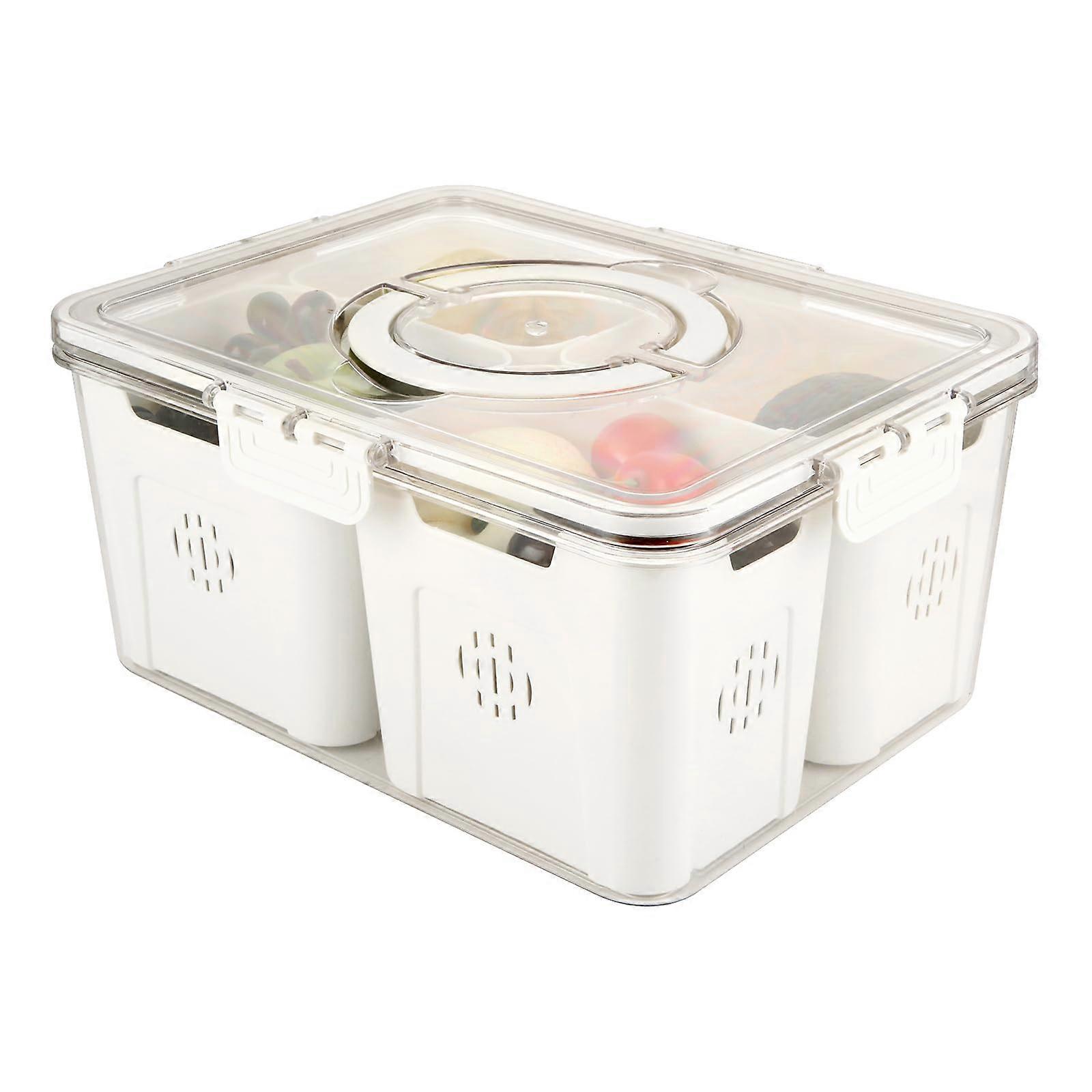 4 Airtight Colanders for Berry Storage - BPA-Free Plastic, Stackable Containers for Fridge Organization