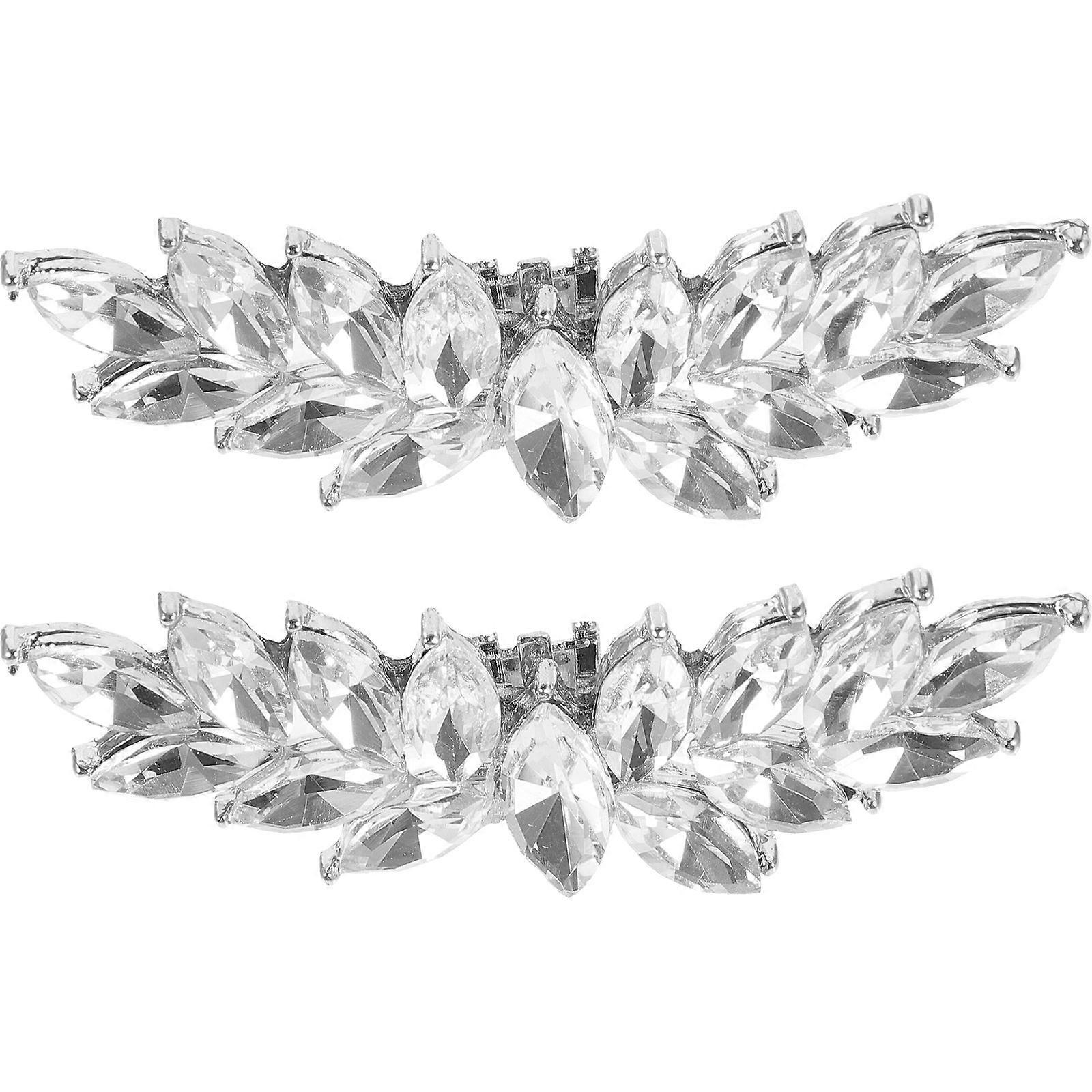 1 زوج من مقاطع الأحذية Shniy القابلة للفصل ملحقات سبائك الكريستال حزب أبازيم سرقة للعروس المرأة الزفاف