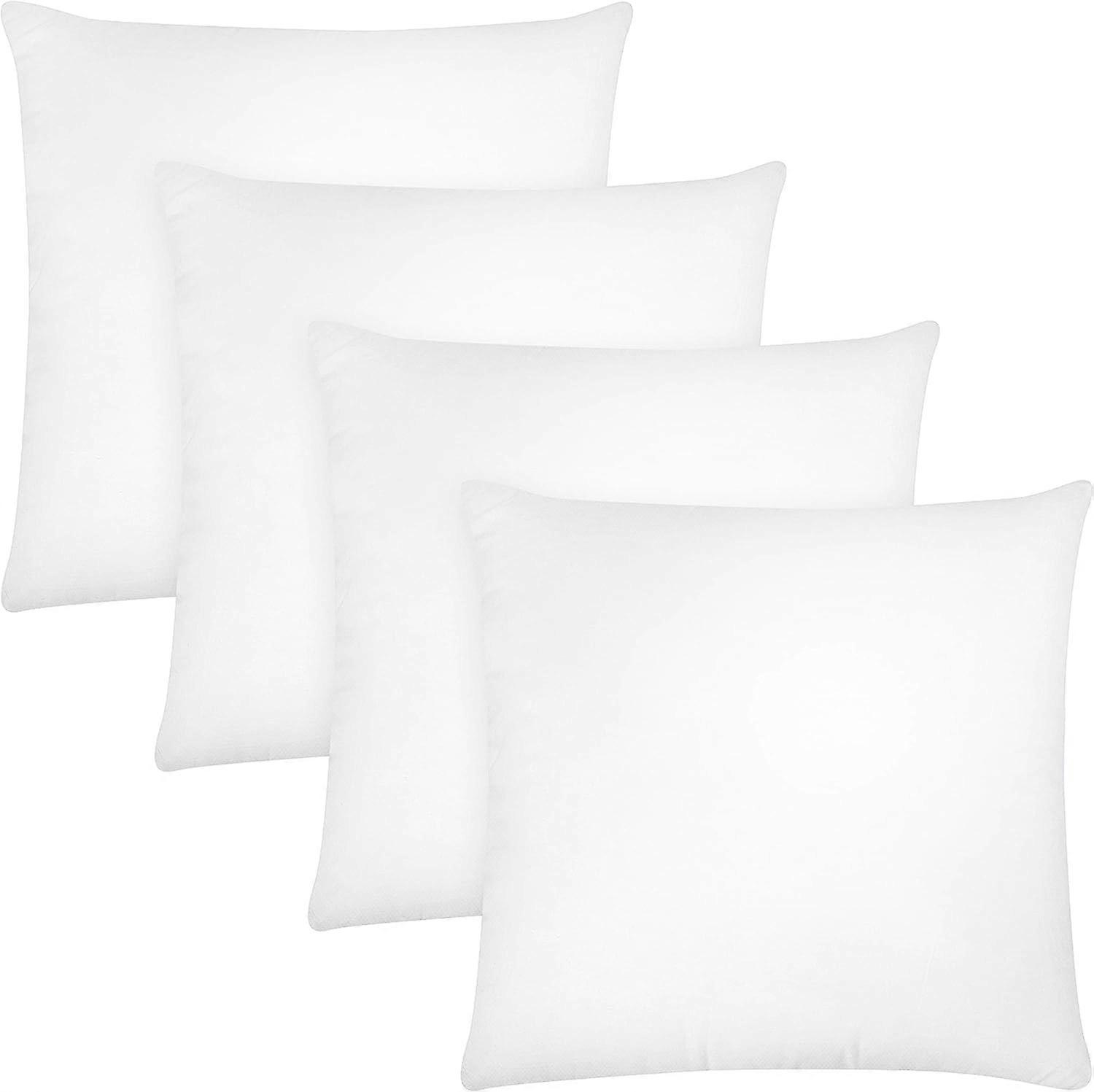 4 Pack Soft Square Throw Pillow Inserts for Home Decor 16 x 16 Inches