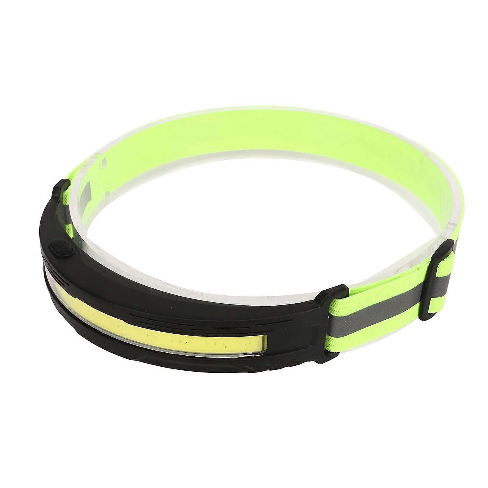 Rechargeable Headlamp, LED Headlamp, Flashlight, Professional COB Headlamp, High Brightness with 4 Lighting Modes, IPX4 Waterproof(Green)