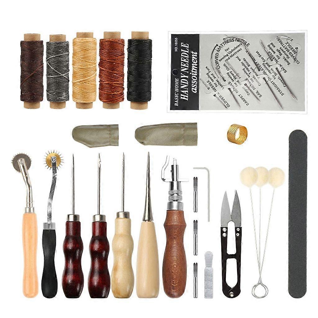 DIY Leather Craft Tools Hand Stitching Tool Set for Leather Working Project