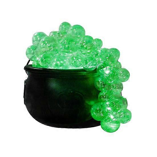 Bubbling Cauldron Set Large Witches Cauldron with String Light Black Plastic Bowl