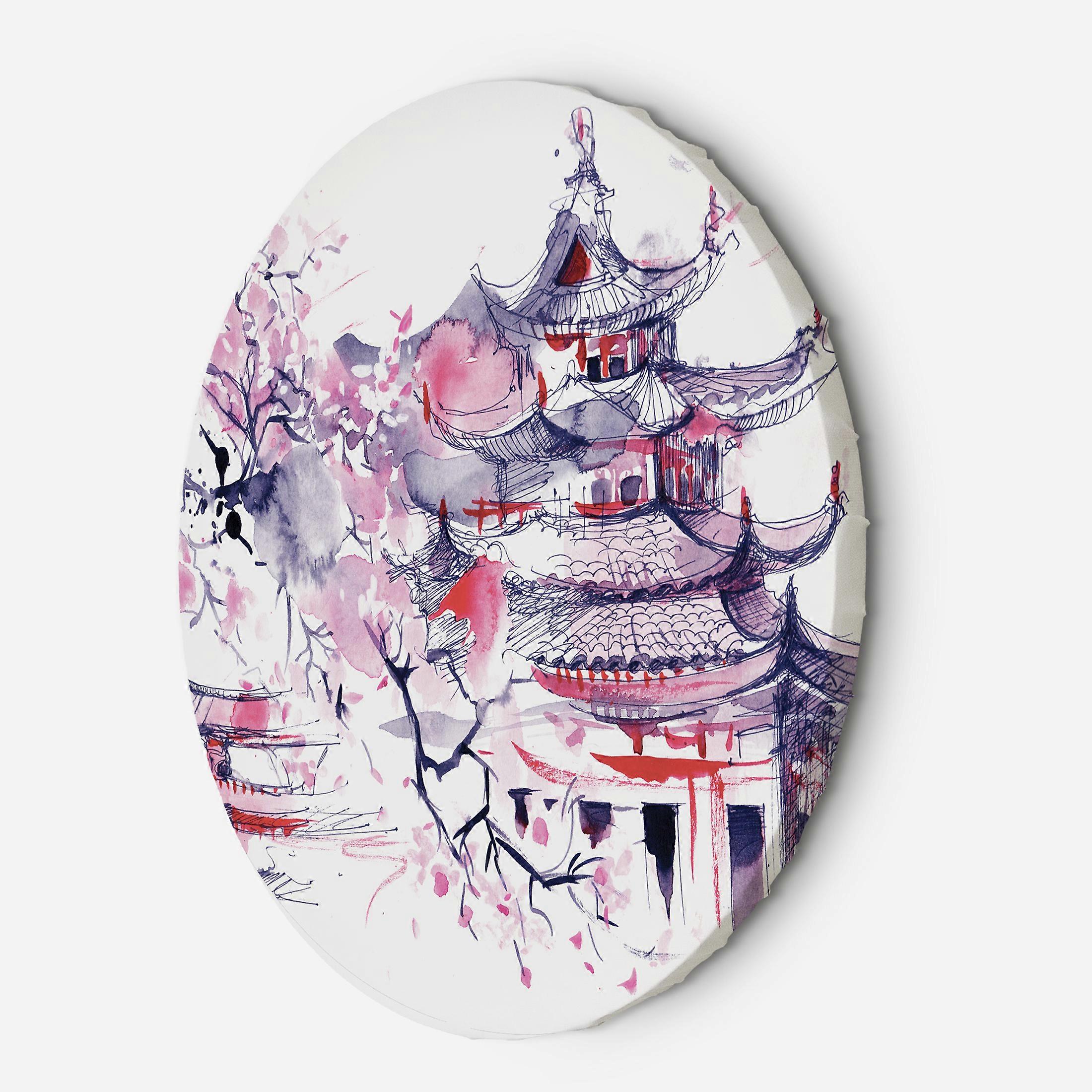 Lienzo, Acuarela de Japón - 60x60