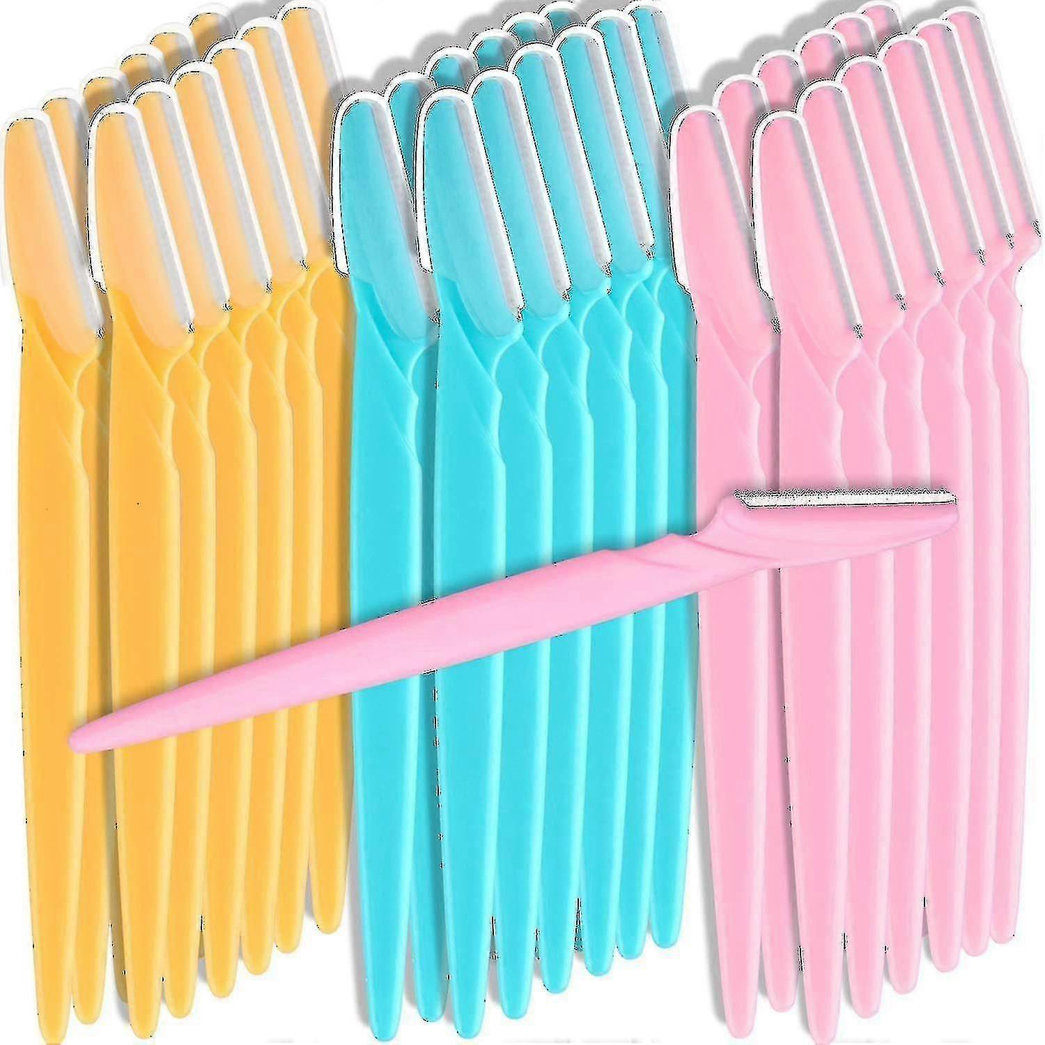 48-Piece Facial & Eyebrow Razor Set with Precision Cover