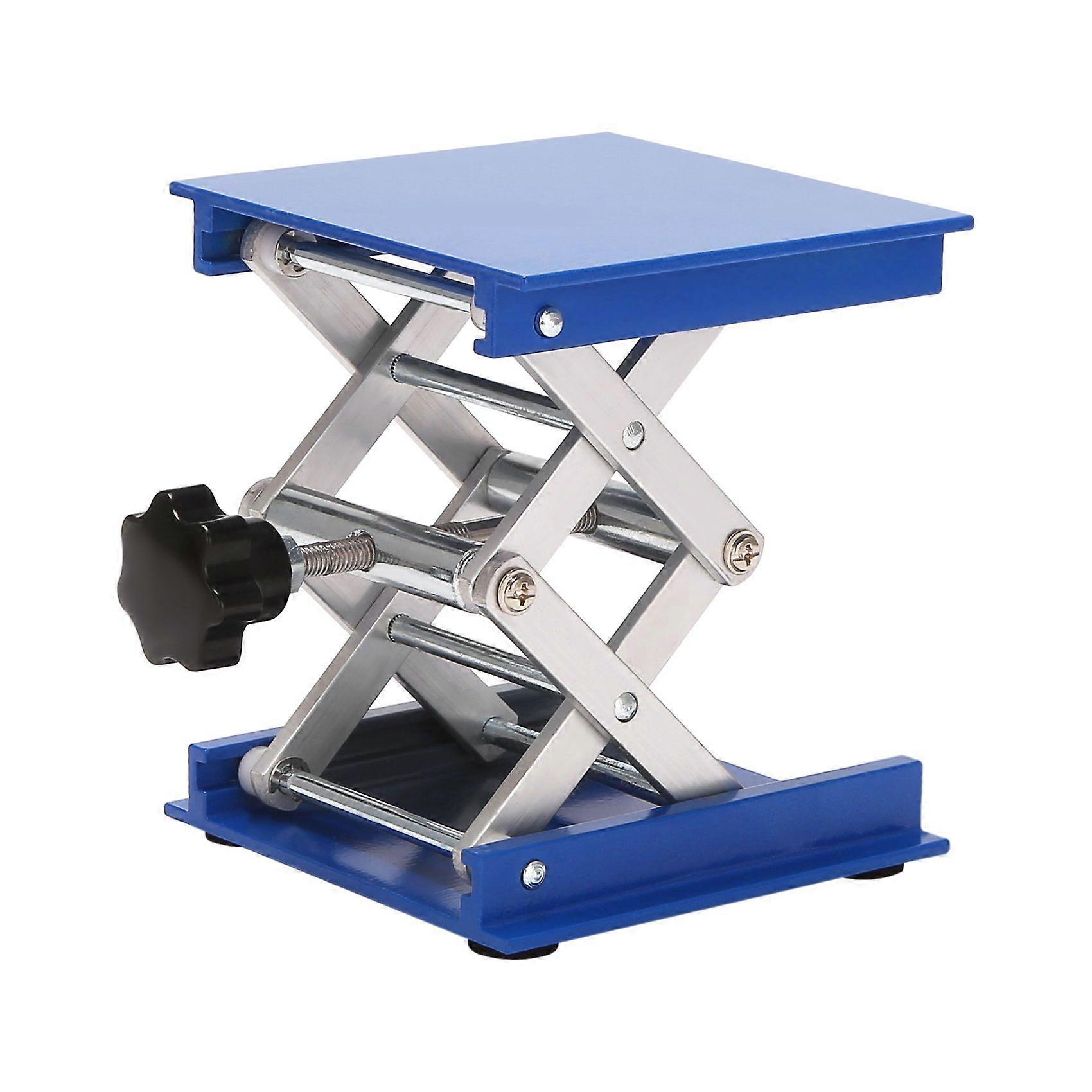 4inch Aluminum alloy Laboratory Jack Scissor Lift Platform / Foldable Lifting Table Pad Height Control Ideal for Working,physical, chemical, biologic