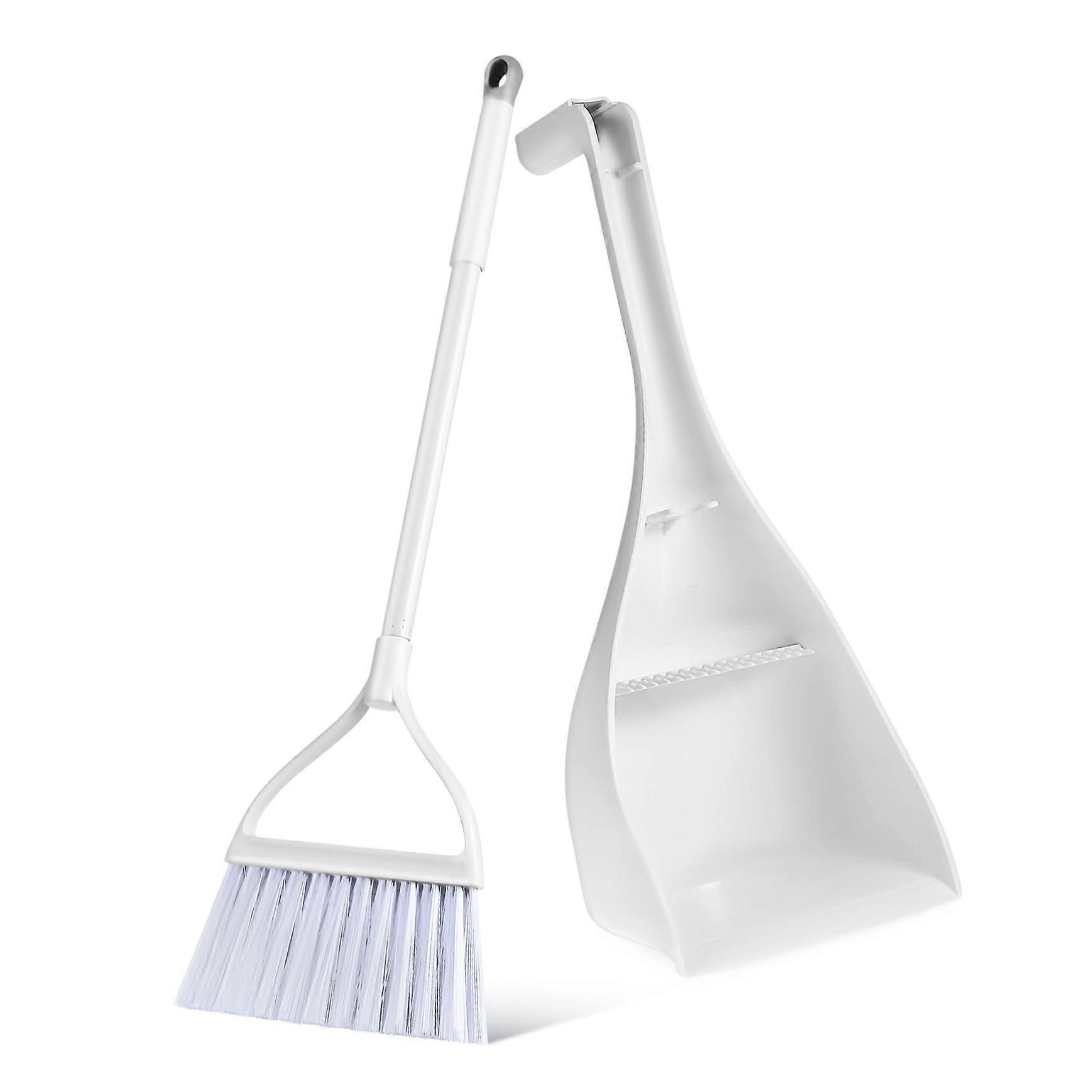 Broom Dustpan Set Small Hand Broom Desktop Sweeper Integrated Design for Easy Storage