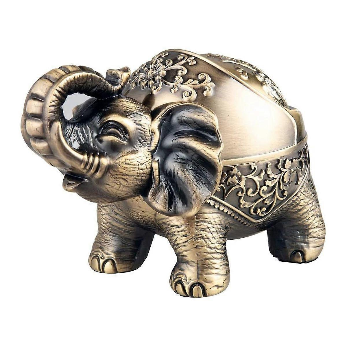 Windproof Vintage Ashtray, Elephant-Shaped Indoor/Outdoor