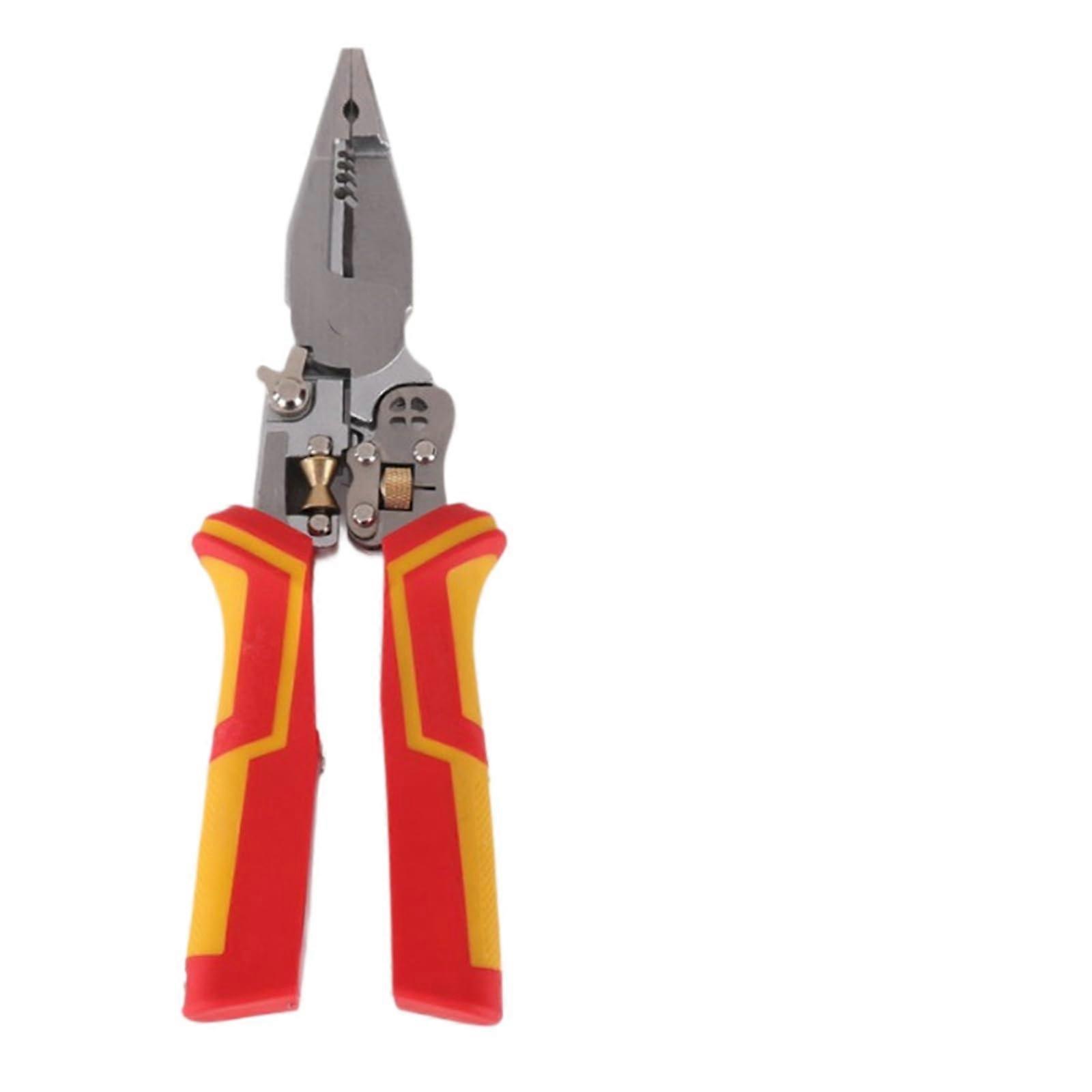8-in-1 Multifunctional Wire Stripper with Electricity Measurement, Multi-function Voltage Tester Pliers
