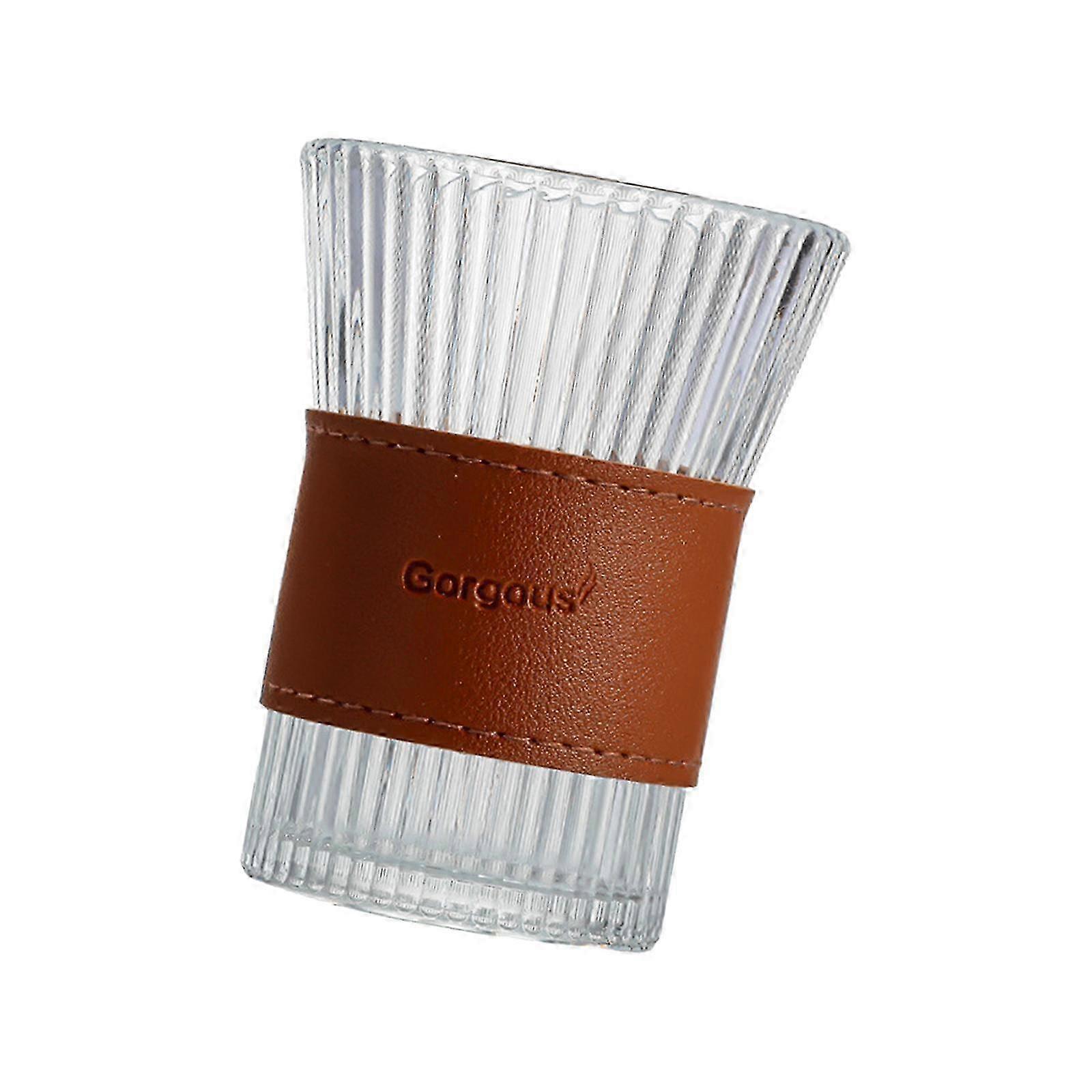 Kahve, Çay, Cappuccino, Latte ve Smoothies için Dikey Çizgili Cam Kupa - Clear Drinkware Mutfak Kahvaltı Kullanımı