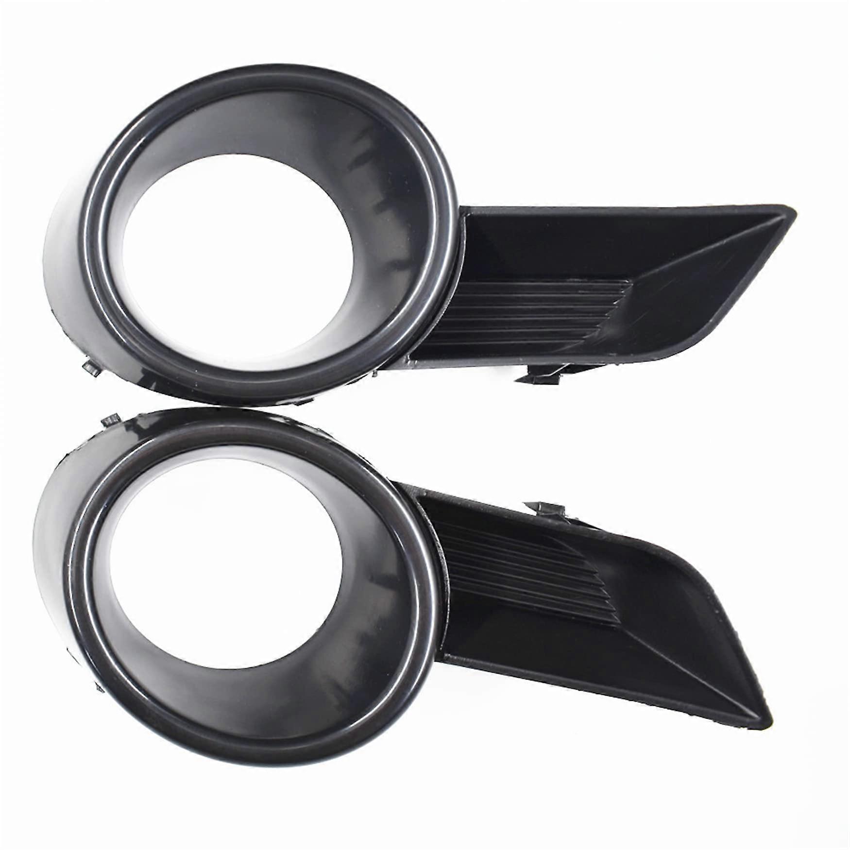 Left Right Black Fog Lights Covers for 2008-2010 Toyota Highlander, Fog Light Trim Replacement, Durable ABS Material
