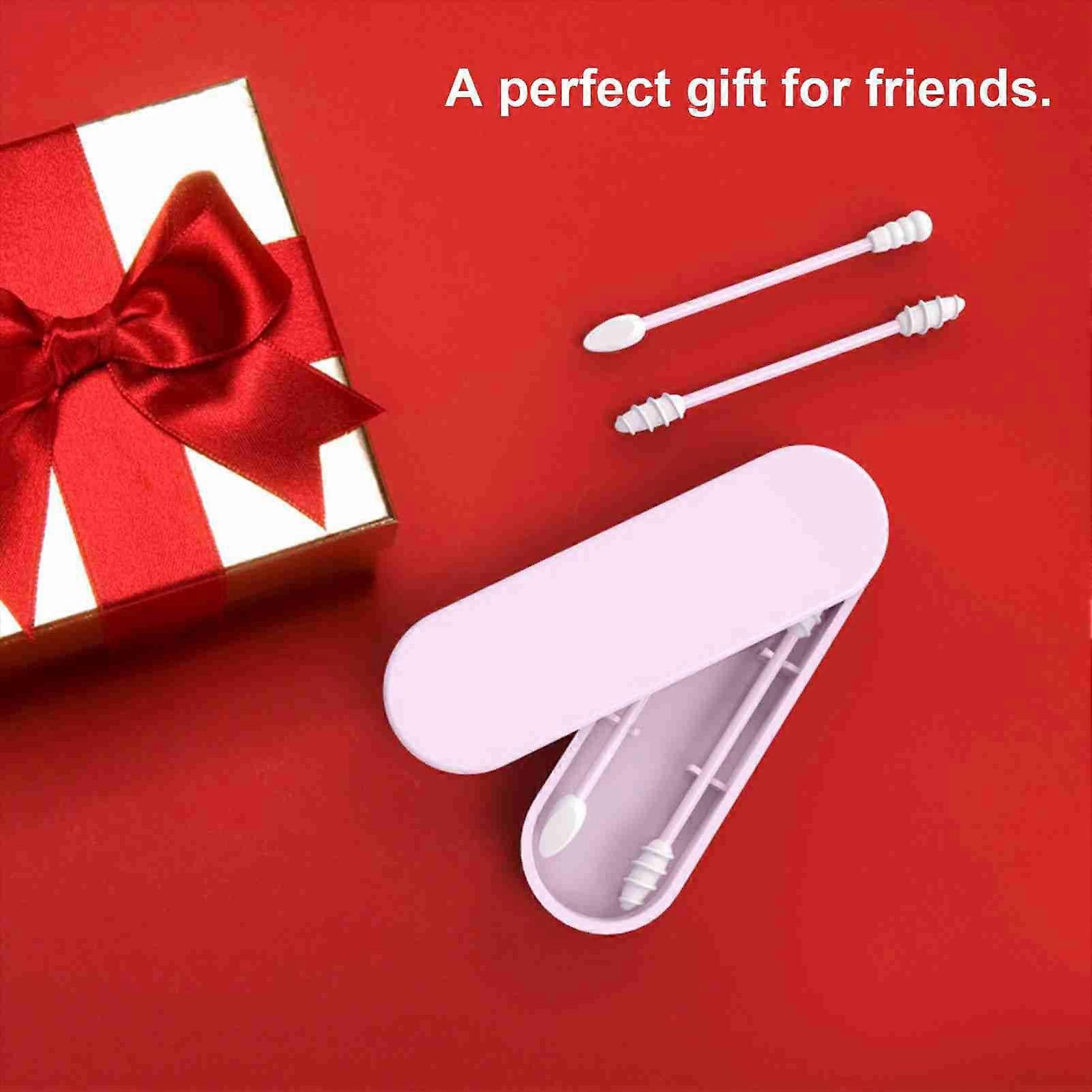 Cotton Swabs Silicone Reusable Cotton Swab with Storage Box for Ear Cleaning