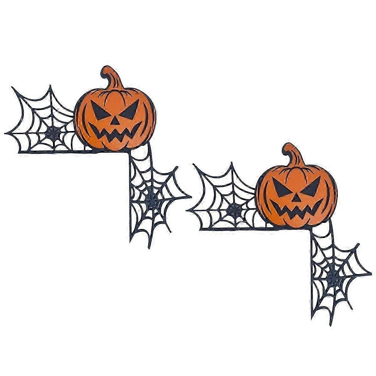 ハロウィンドアフレームデコレーション、ハロウィンドアコーナーサイン、ドアフレームデコレーション像、A2