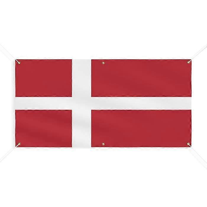 Denmark Flag Banner 6 Grommets 70x140cm Polyester
