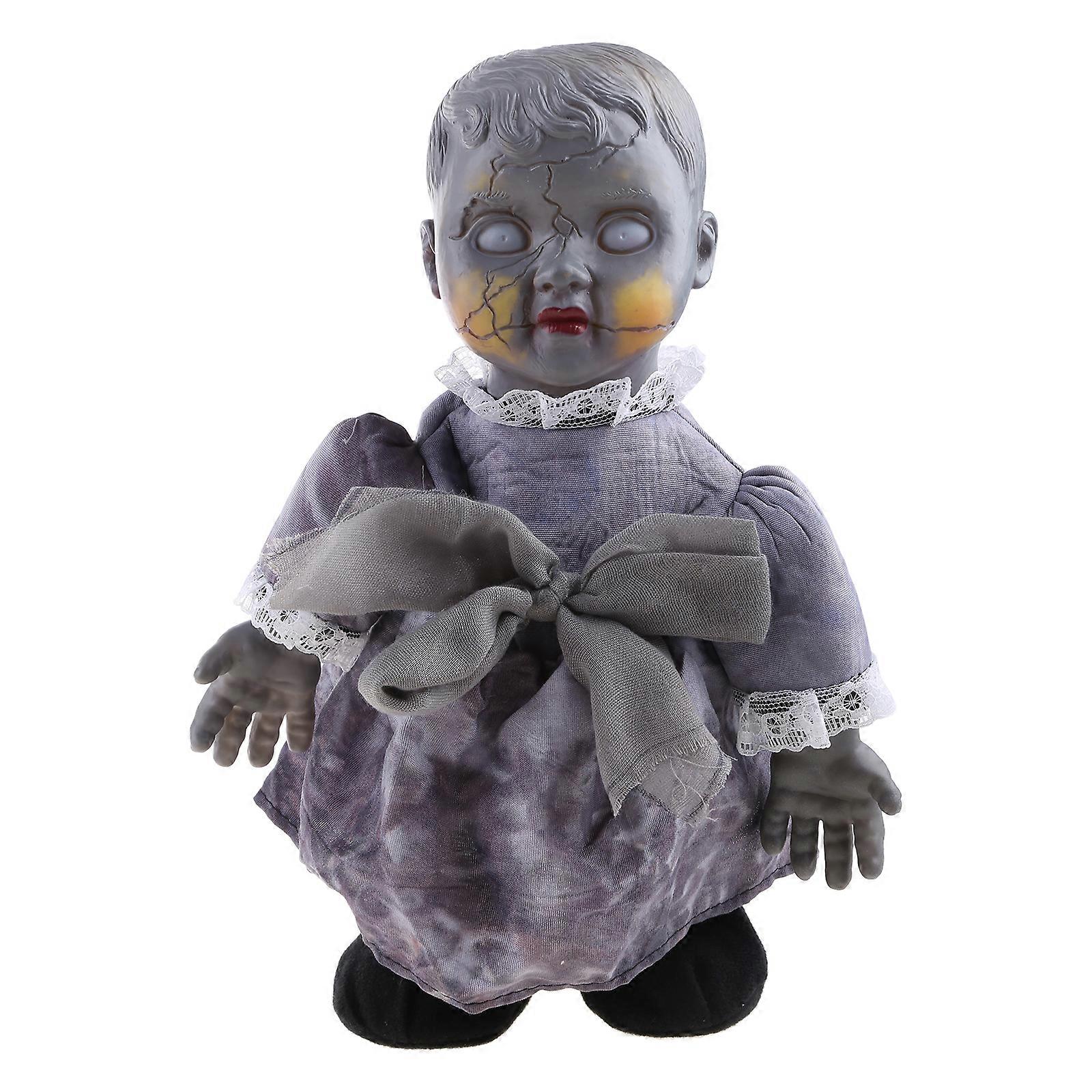 Flashing LED Ghost for Doll Window Display Electric Horror for Doll Halloween Party Haunted Room Props Bar Ornament Pub