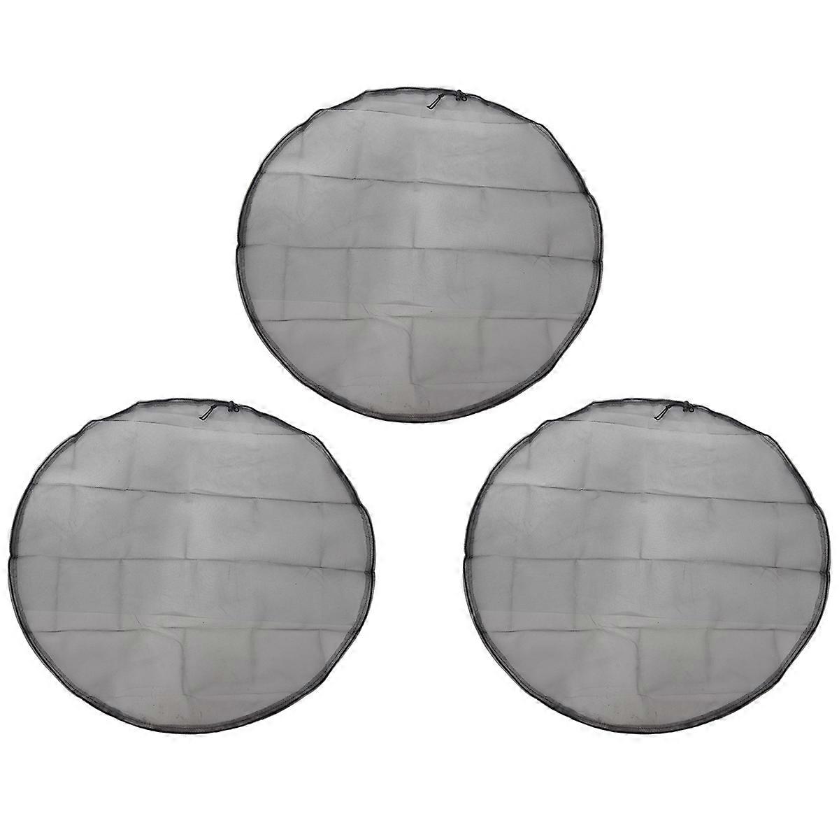 3 Pieces Mesh Cover for Rain , Water Collection Buckets Cover