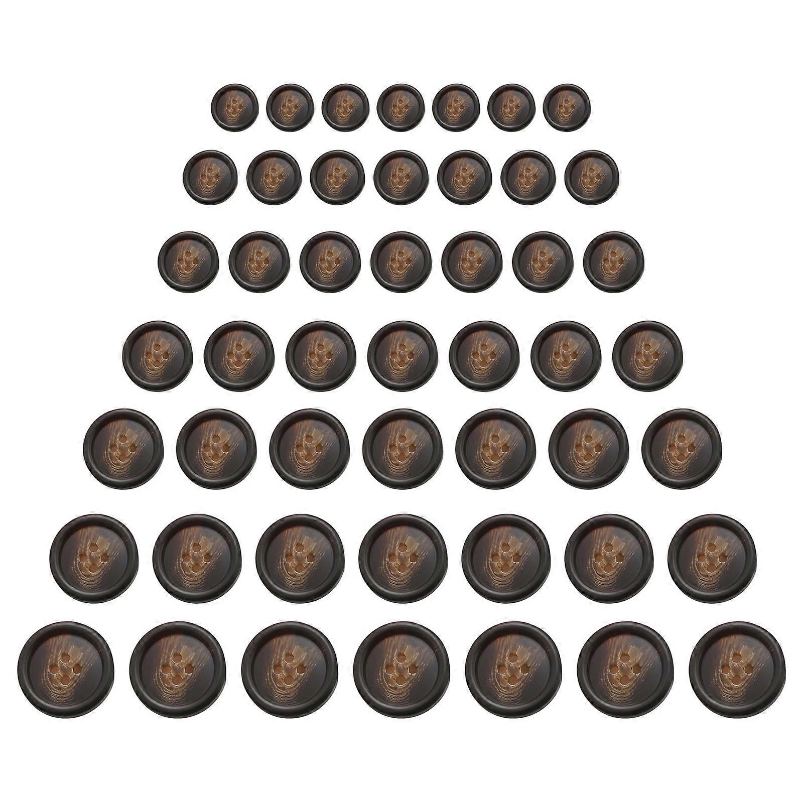 70 Pcs Resin Buttons Sewing Buttons 4 Holes Buttons for Sweaters Jackets Pants Coat Uniform Crafting Replacement Style 9
