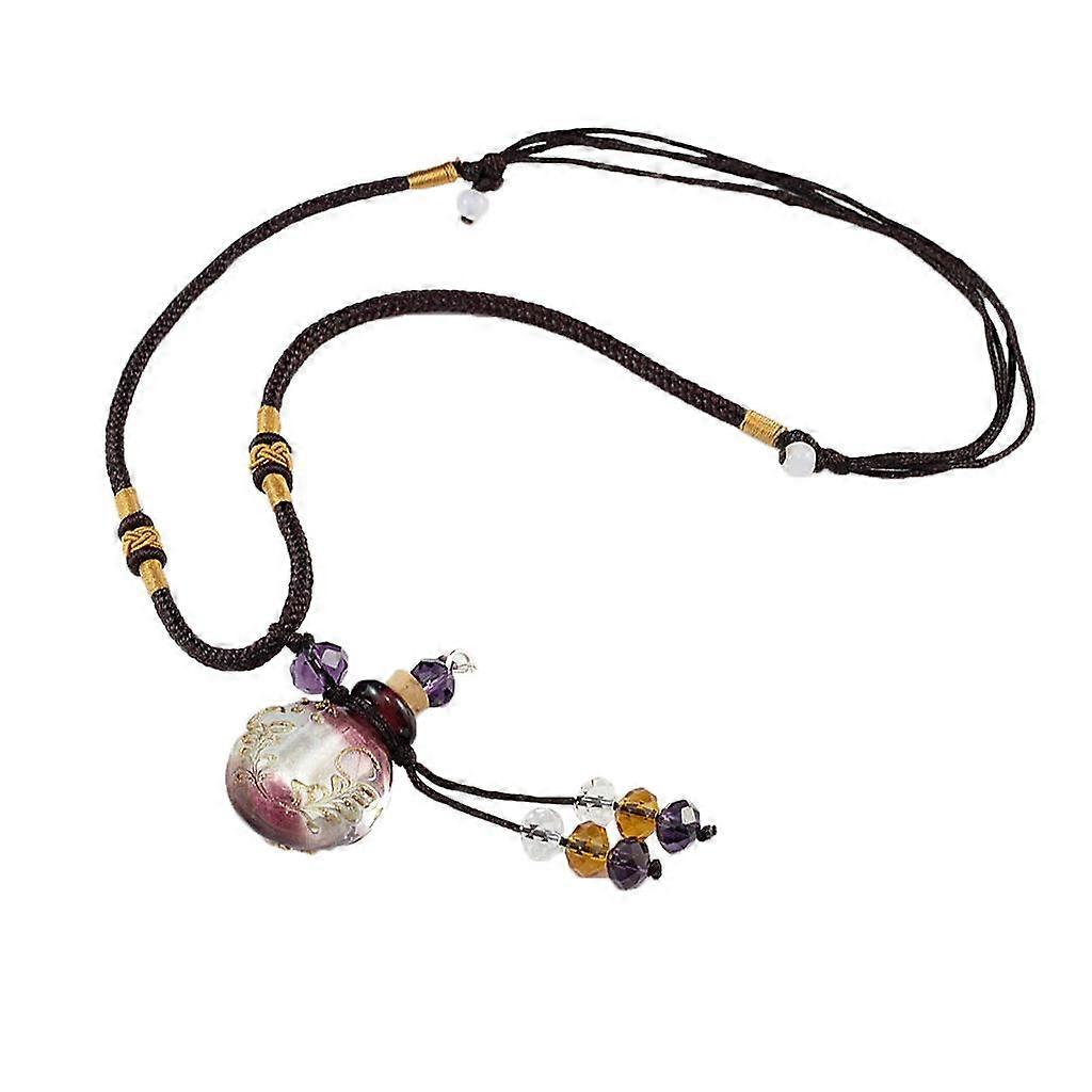 Essential Oil Bottle Diffuser Perfume Glass Pendant Necklace