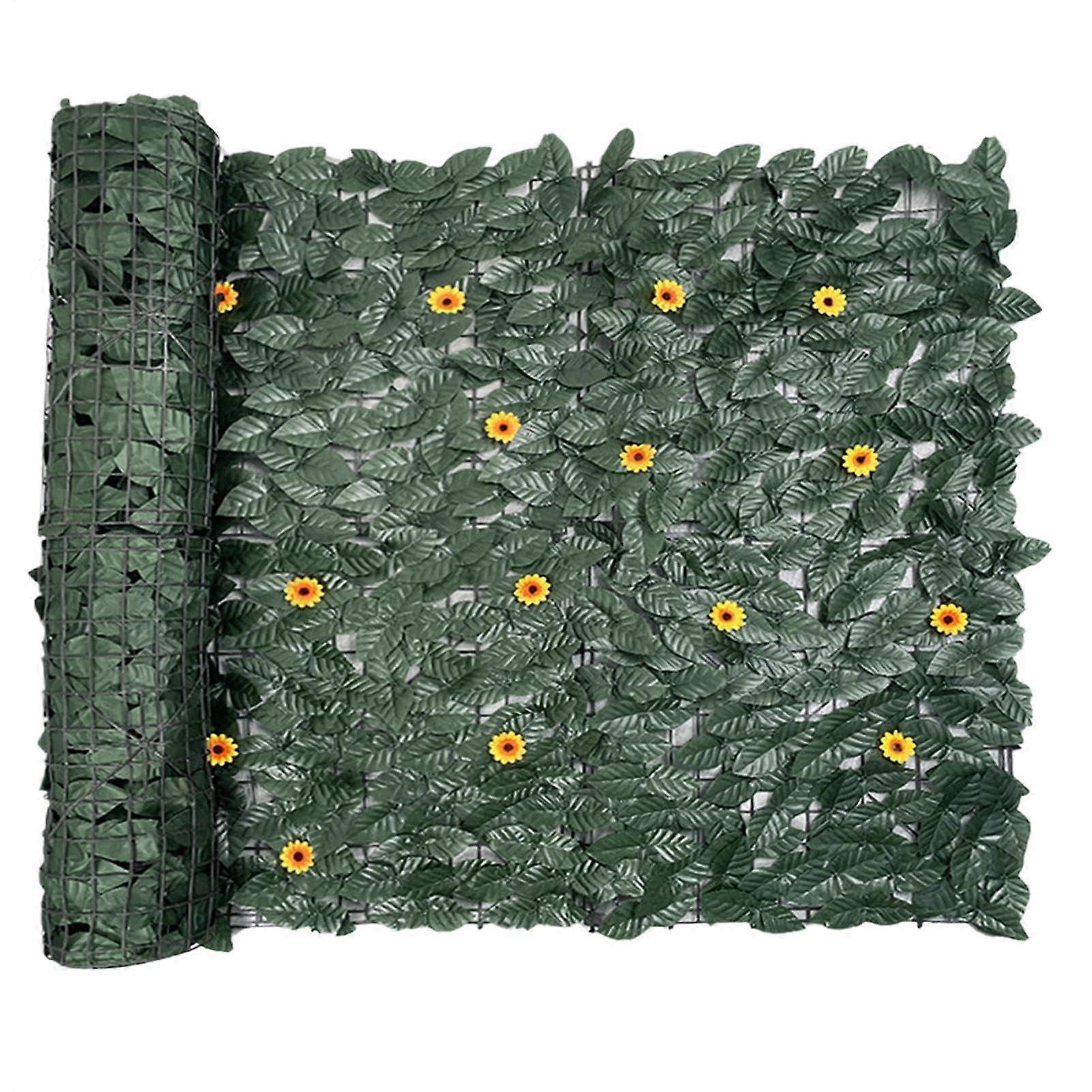 Sichtschutzzaun - 1x3m Artificial Plant Privacy Screen, Rust-Free Plastic Cover for Garden and Outdoor Spaces
