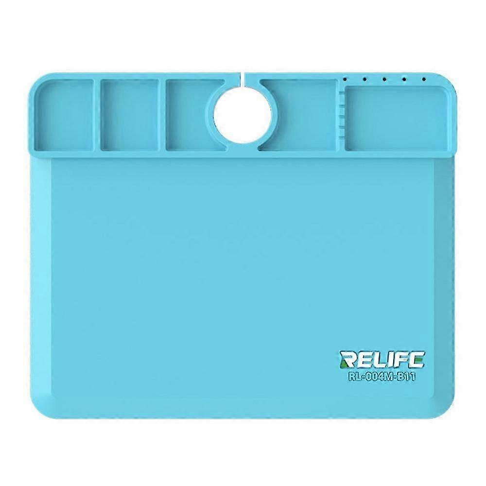 Relife Rl-004m-b11 Microscope Base Silicone Pad High Temperature Resistance 500 Mat - Black