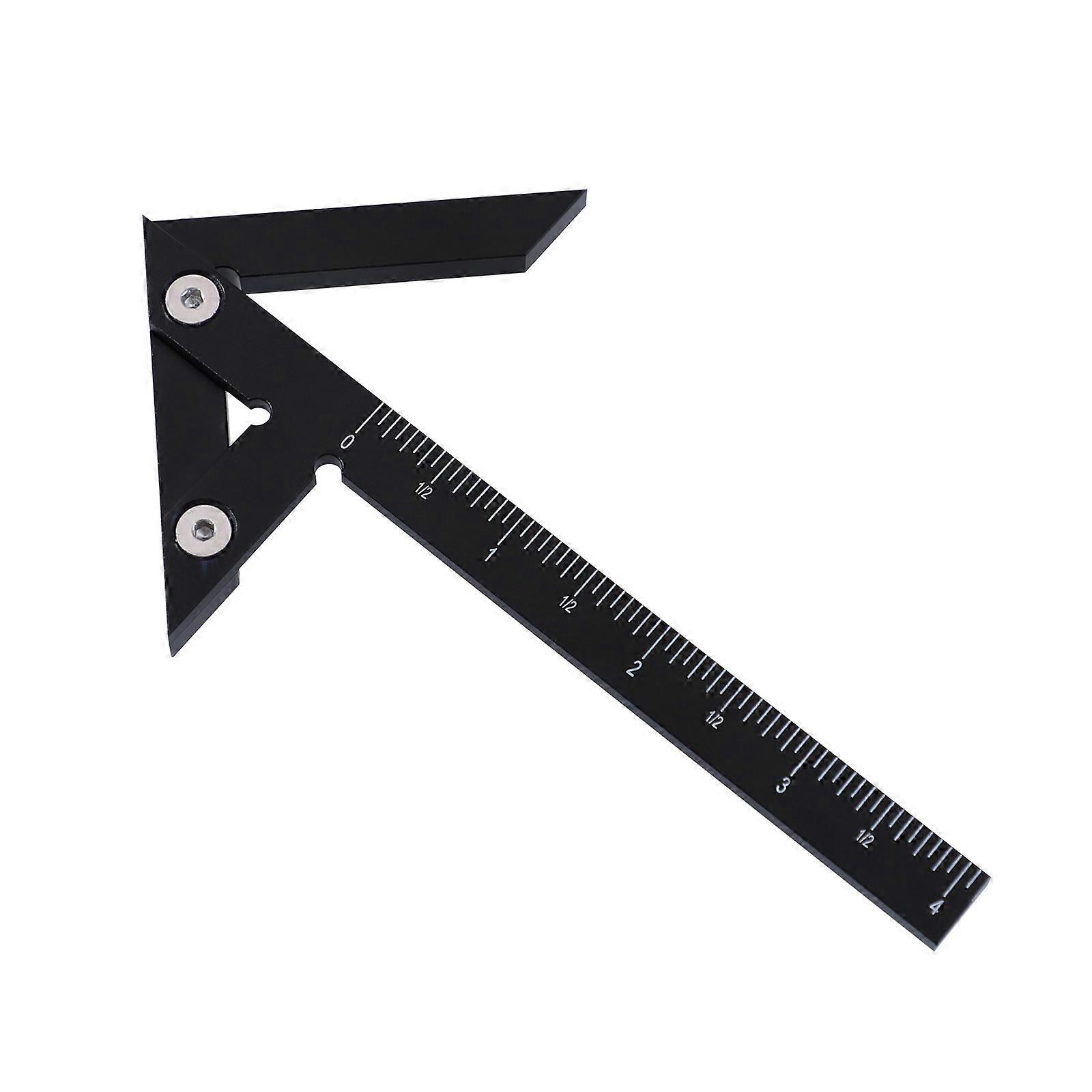 Multipurpose Aluminum Center Finders 90 Degree Angles Scribe Square Woodworker Rulers for Precisions Woodworking Projects Multicolor