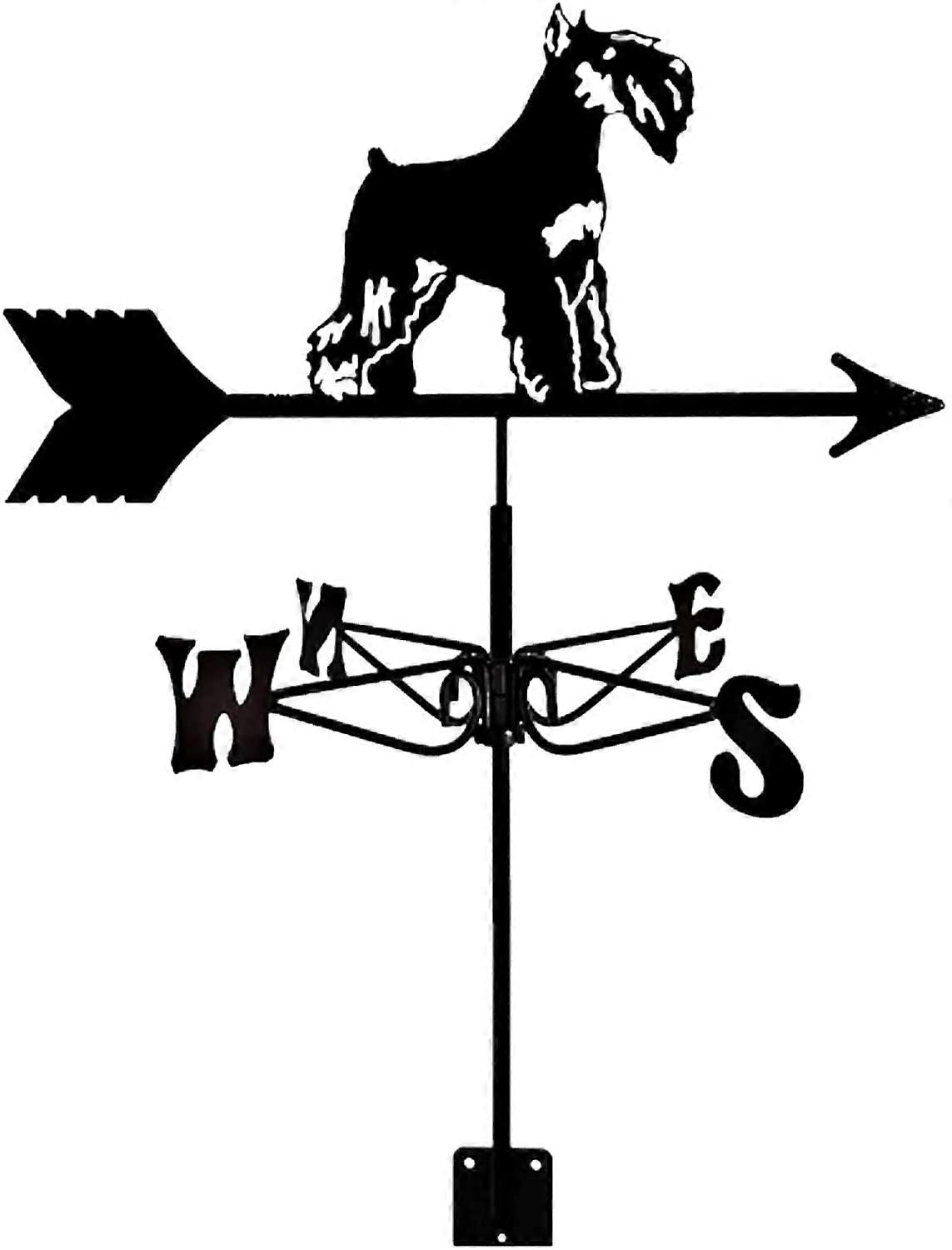 Garden stake Weather vane Puppy Ornament with antirust coating Wind indicator