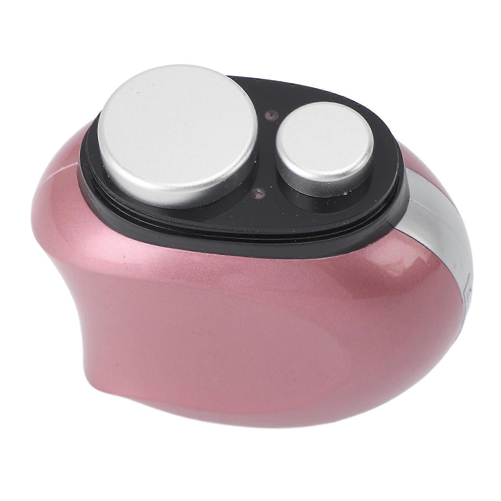 2 in 1 Ultrasound Massager Machine Deep Tissue Massage 3 Levels Rechargeable Full Body Bioelectric Massager Device 100‑240V EU Plug Pink