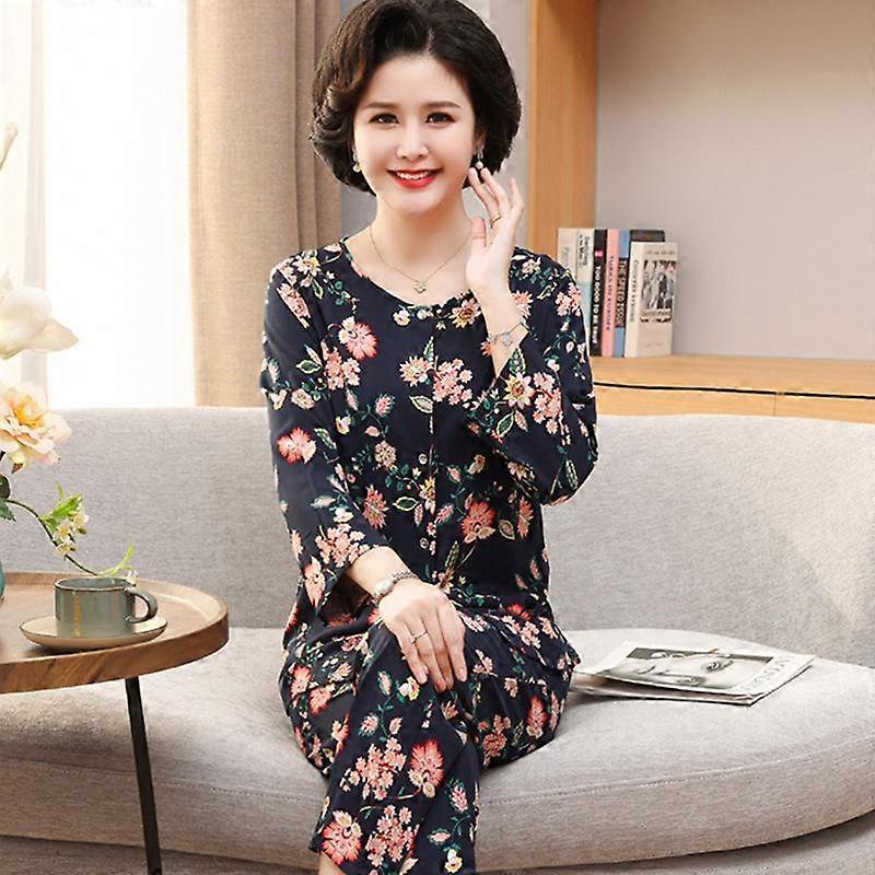 Pajama Pants Set Women's Homewear New Floral Print Comfortable Casual Breathable Fashionable Loose Large Sizes Pajamas Sets