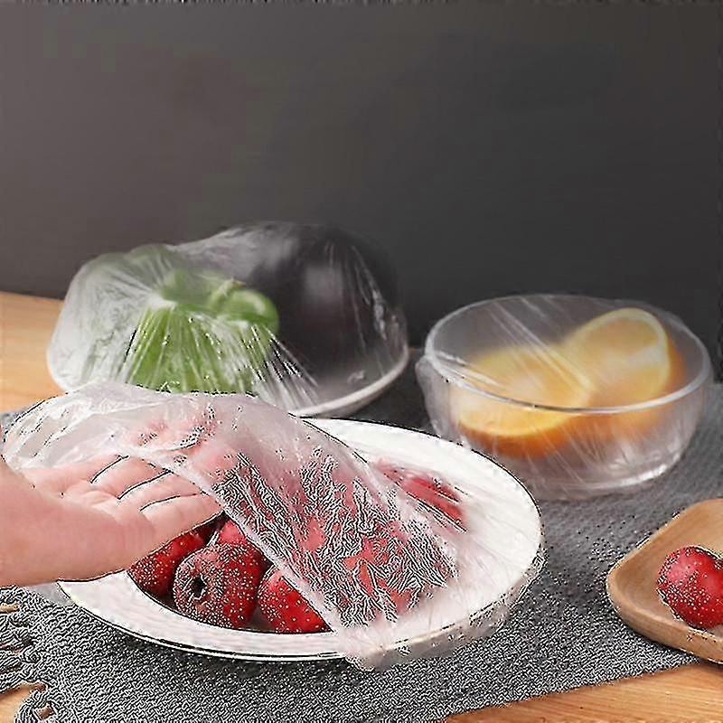 غطاء غذائي يمكن التخلص منه غلاف بلاستيكي أغطية طعام مرنة لأوعية الفاكهة أكواب قبعات تخزين المطبخ حقيبة حفظ طازجة