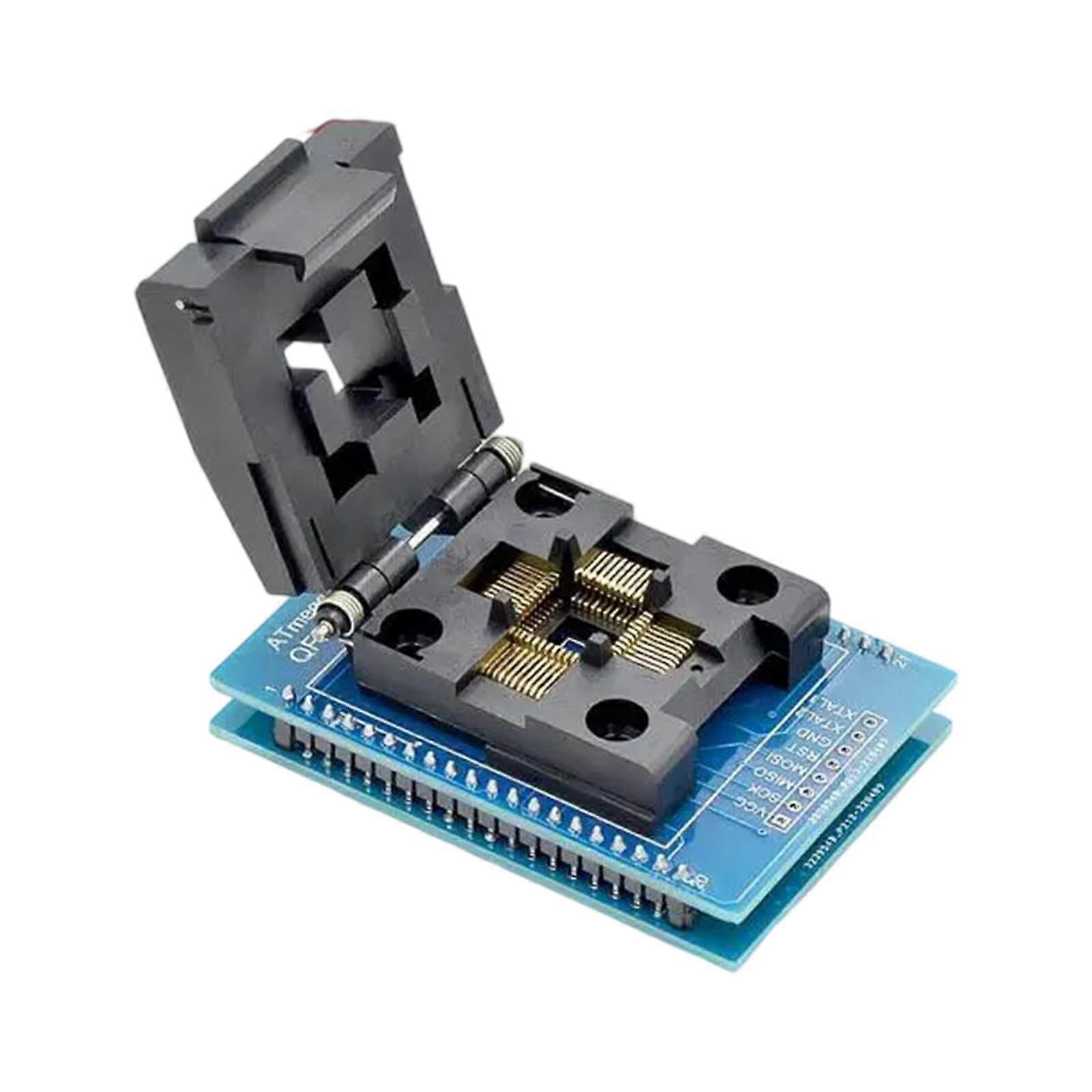 Precise TQFP44 to DIP40 Converter Female Small Size for ATmega Chips, Efficient Testing of ATmega Microcontrollers Ref: 4778