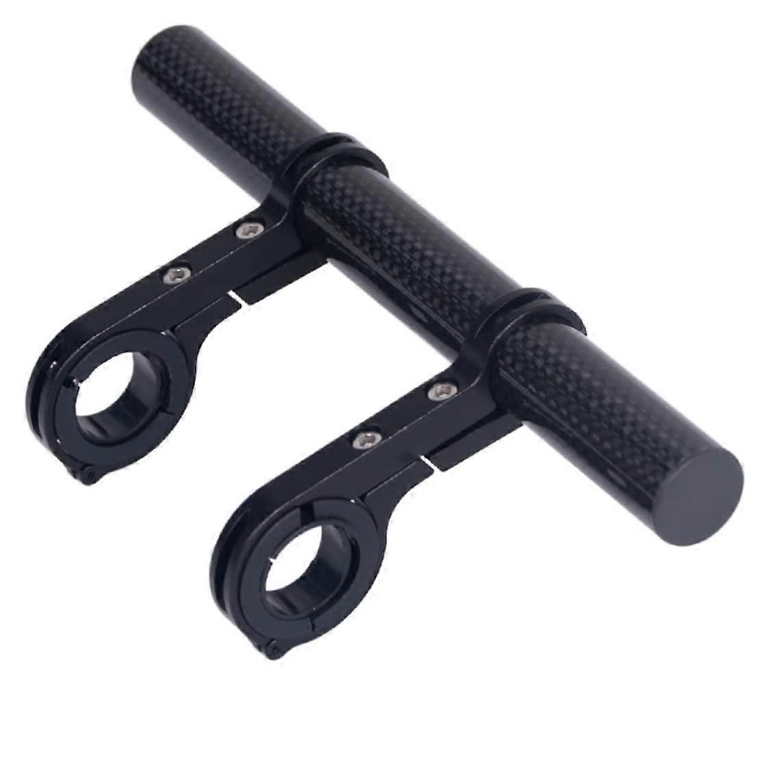 Handlebar Extensions Carbon Fiber Double Clamp Bicycle Mount Black 1 Set