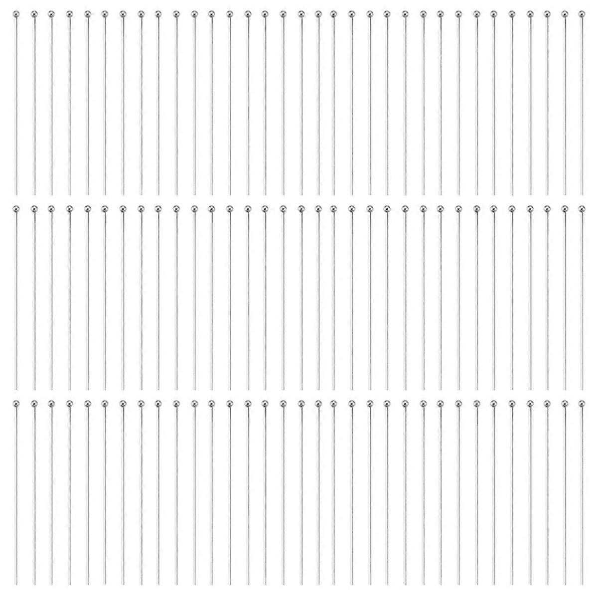 304 Stainless Steel-Ball Head Pins, 21 Guage Jewelry Head Pins Bendable Headpin for Earring Pendant 500pcs 50mm