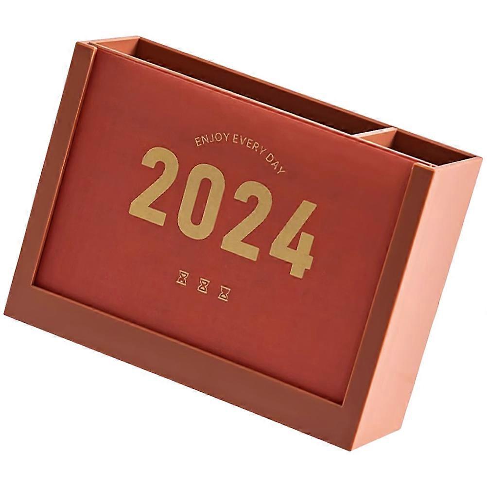 Office Supplies Desktop Organizer Pen Storage Plastic Calendar Showing Case Space Saving 1Set