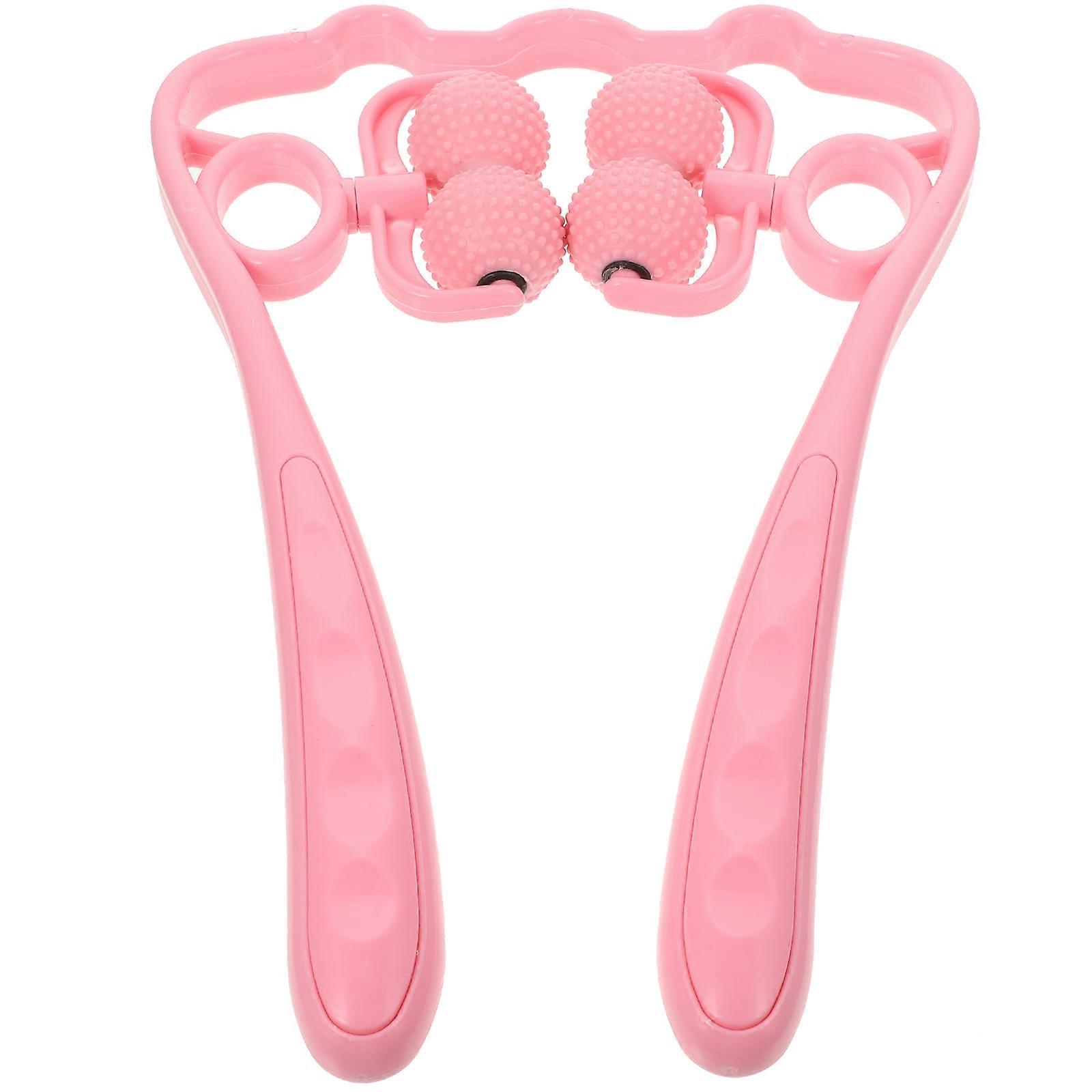 Multipurpose Massager Tool Neck Massager Roller Ergonomic Shape Office Use Pink 30.00X20.00X2.00cm 1Pack