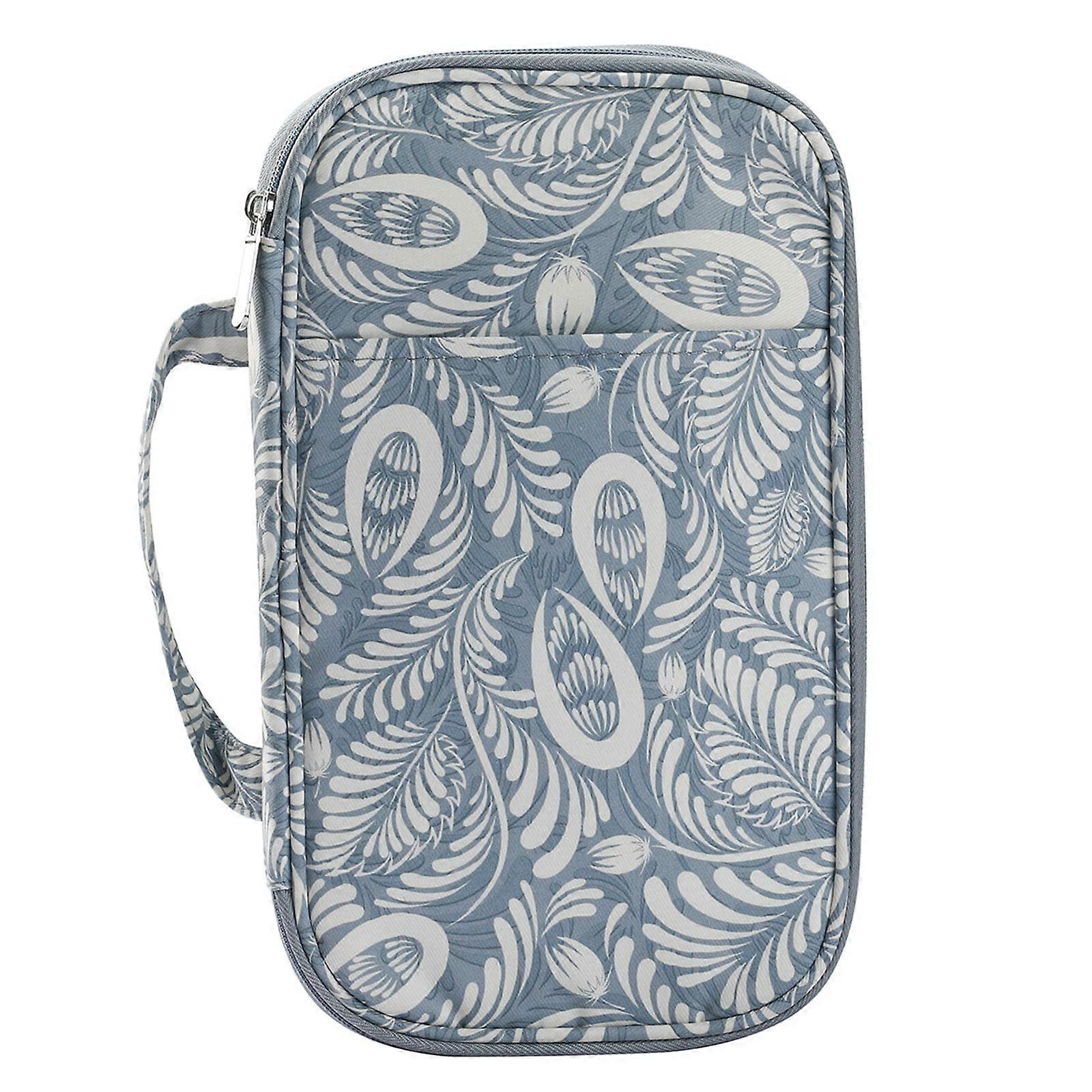 Hand Crochet Hook Organizer Case for Knitting Needles, Circular Knitting Tools, and Accessories - Grey Fabric Storage Solution