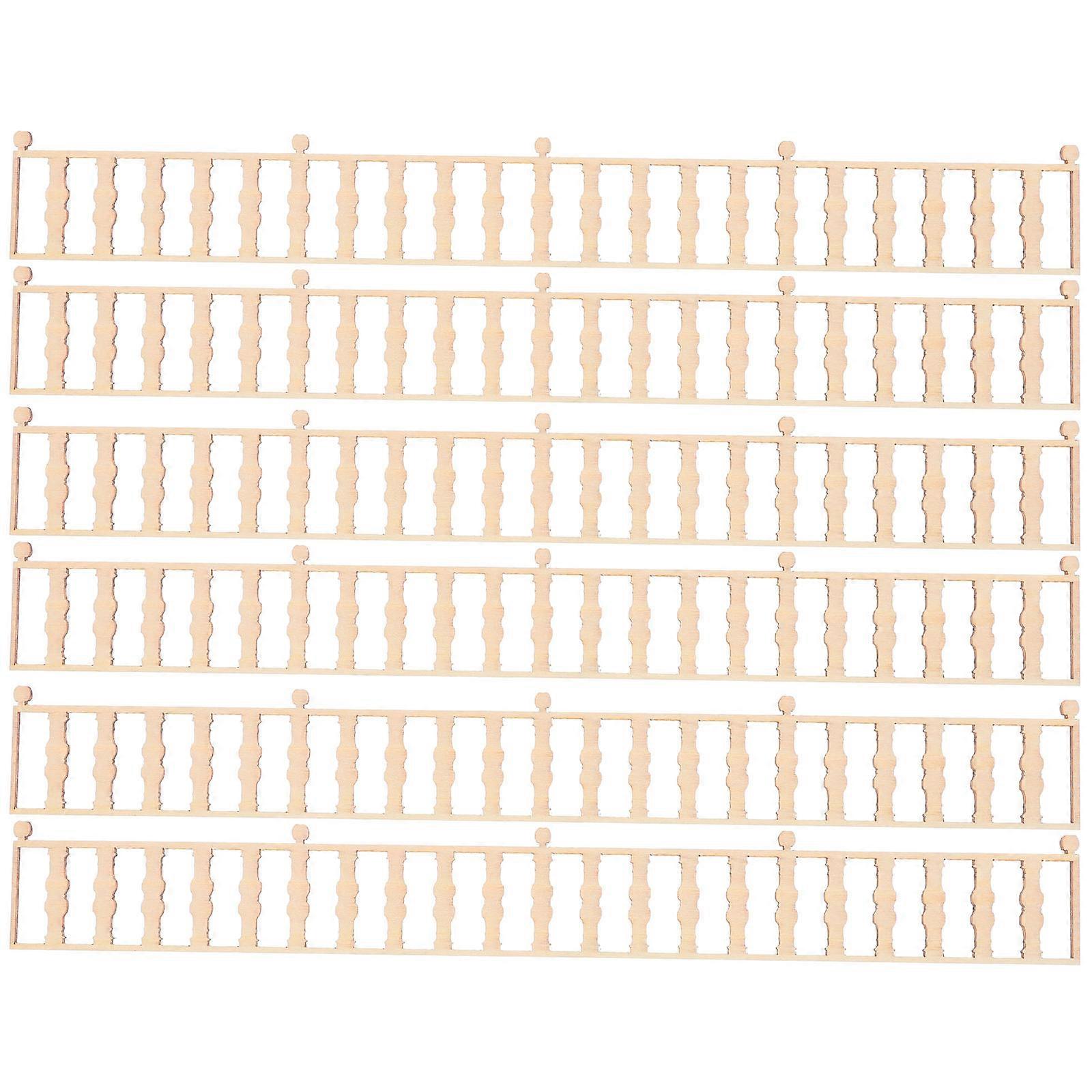 Garden Supplies Small Fence For Miniature Model Building And Fairy Garden ABS Material Rectangular Shape 6Pcs