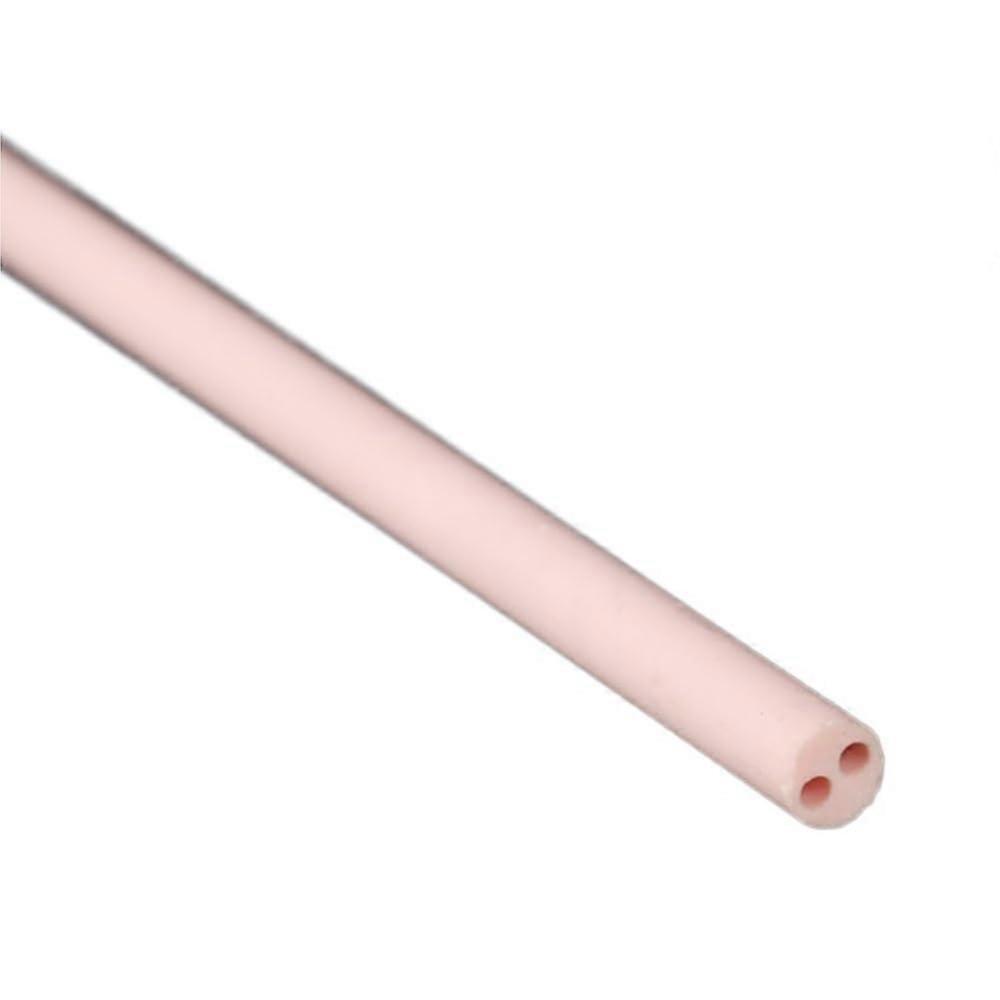 Ceramic Insulation Rods for High Voltage Applications, 2-Piece 2-Hole Ceramic Tubes, High Alumina Temperature Resistance, 40-Inch Length