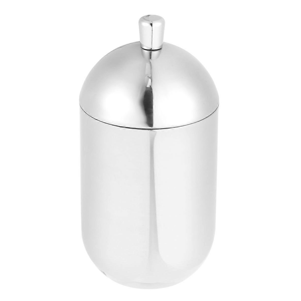 綿棒収納ケースステンレス鋼収納ボックスバスルームオーガナイザー衛生14x7x3cm 1セット