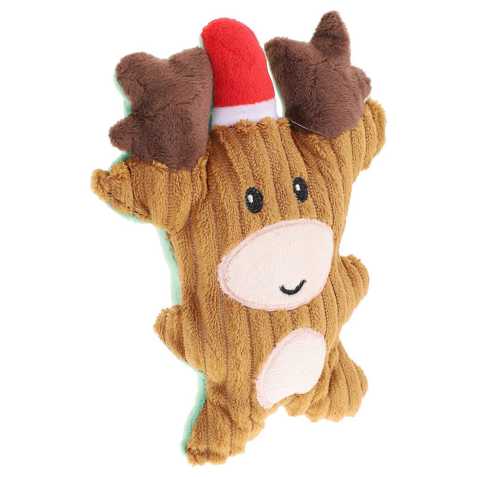 Durable Christmas Dog Chew Cotton Squeaky Teething Toy for Boredom Relief, Outdoor Play and Interactive Training