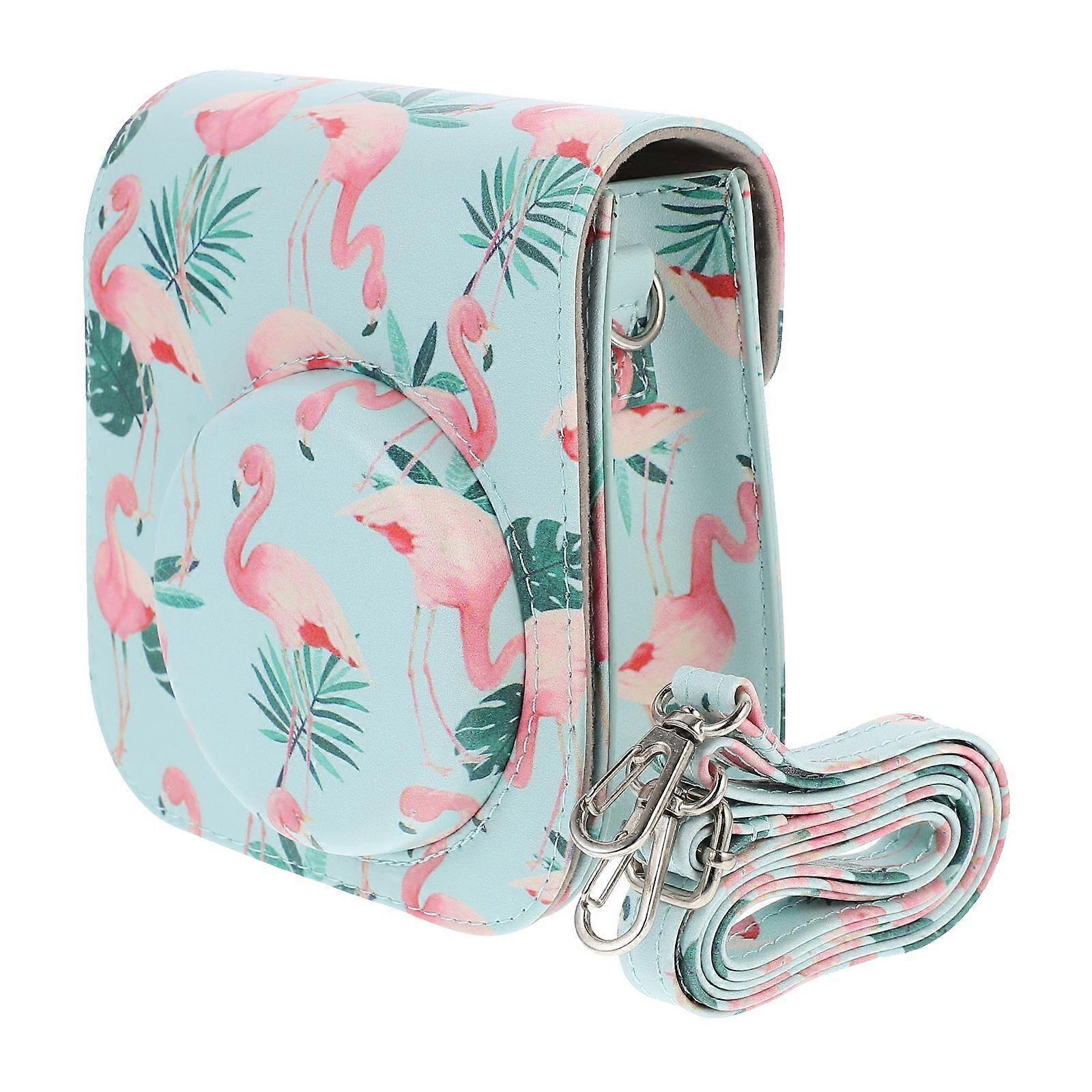 Instant Camera Pouch Protective Clear Case Compatible for Mini 11 9 8 Sky-Blue Rectangular Shoulder Bag Design 1Pcs