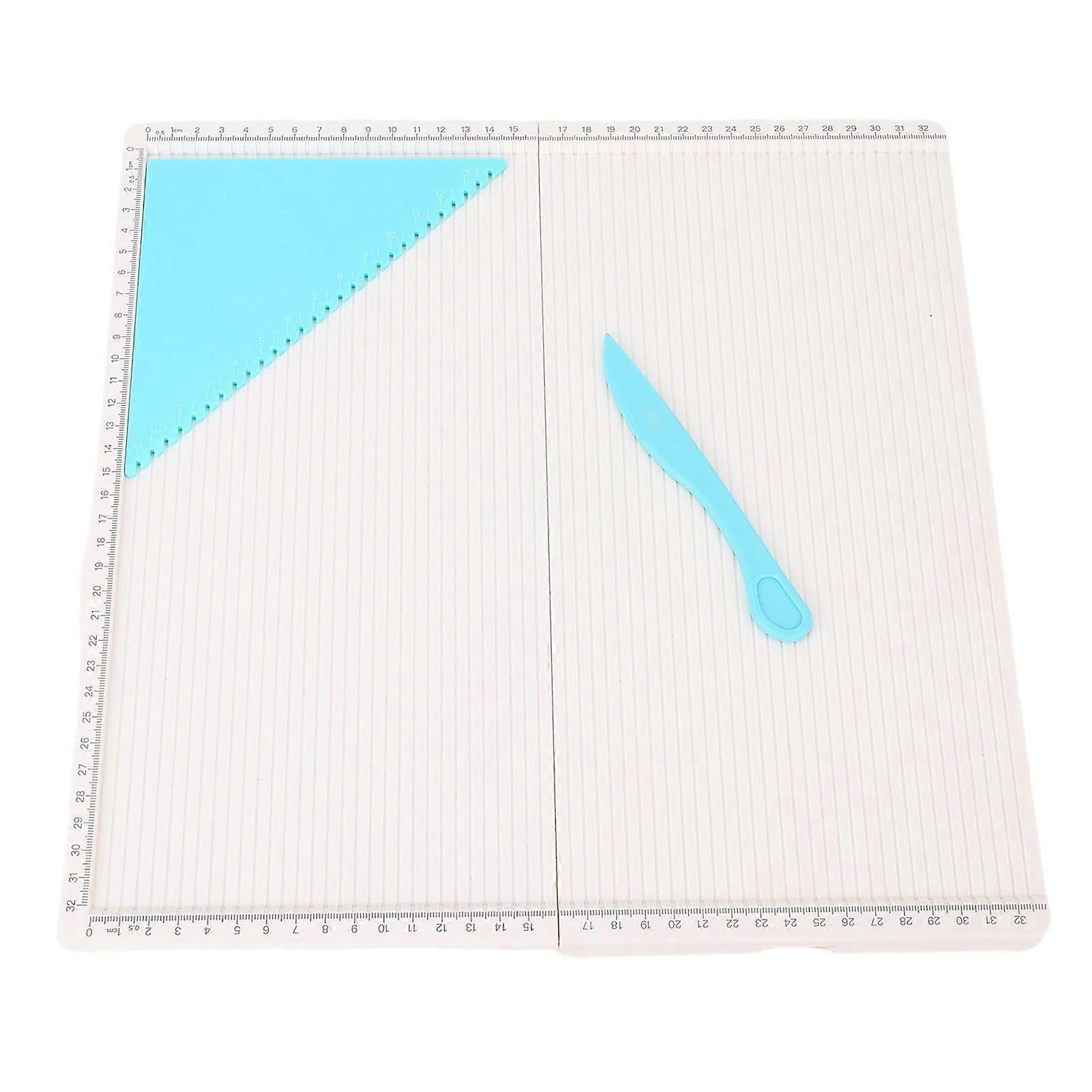 Folding Scoring Board with Triangular Tool 320 x 320 mm for Card Making, Envelopes, Photo Paper and Crafts